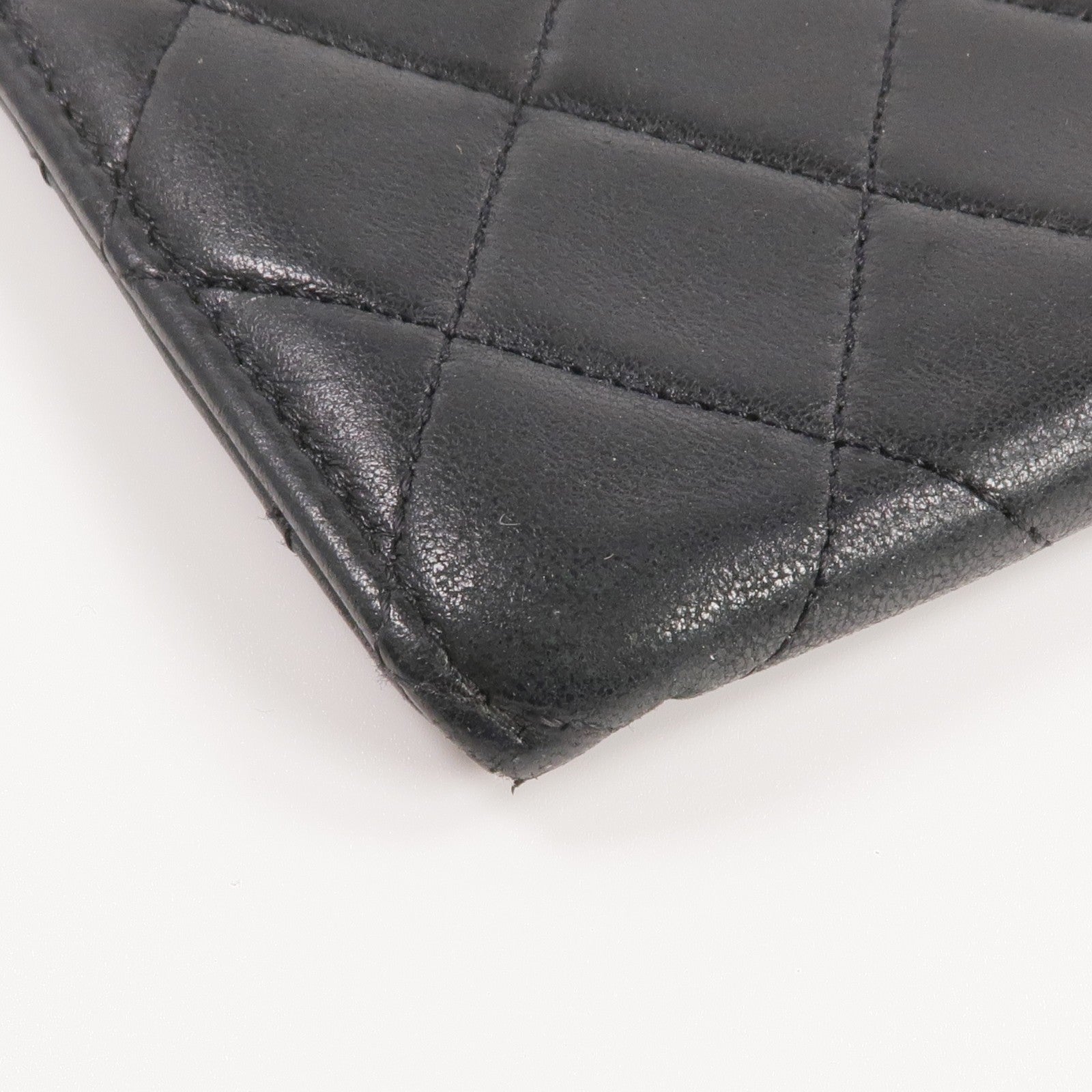 Chanel CC SHW Long Wallet - Black, Lambskin Leather