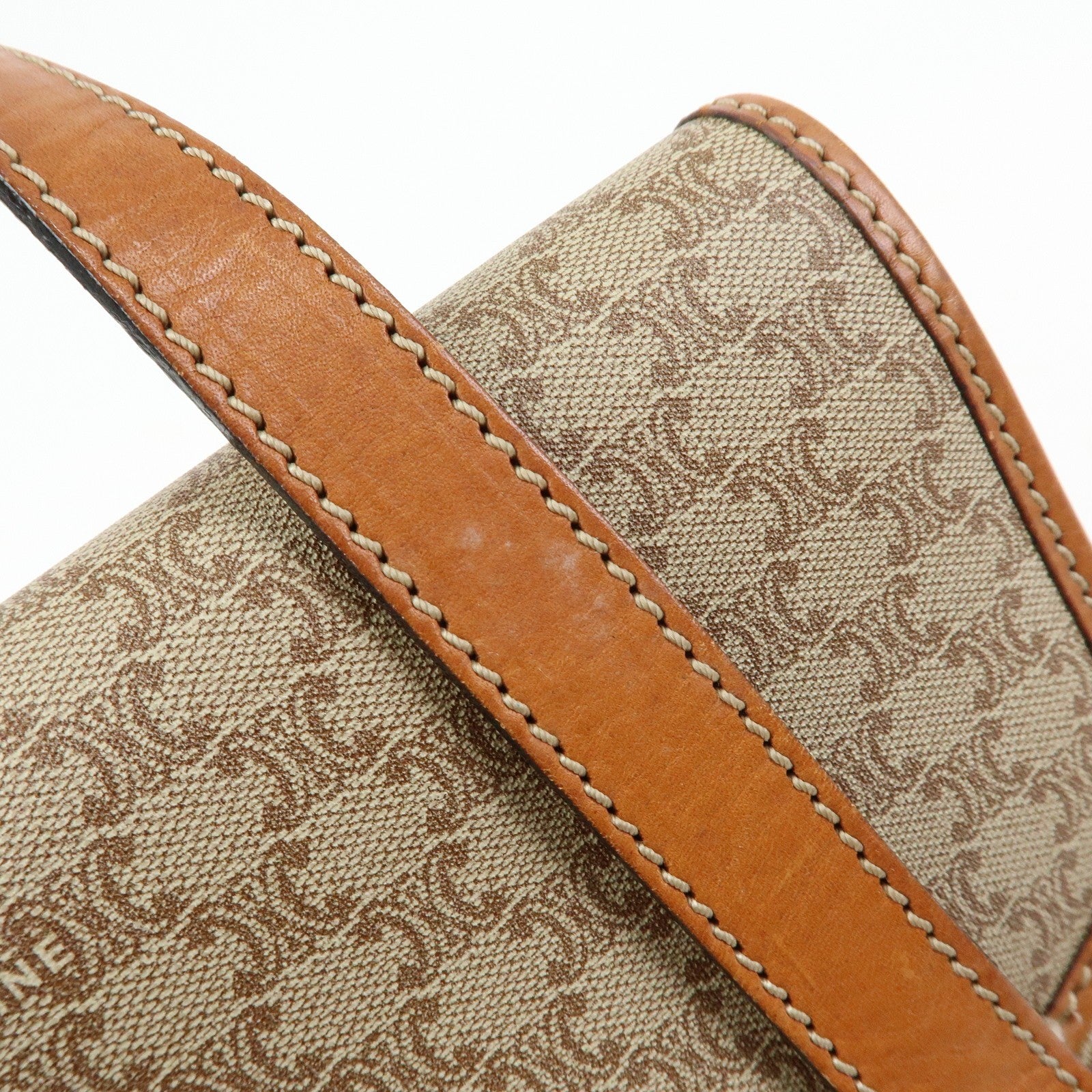 Celine Macadam Hand Bag - Beige, PVC Leather
