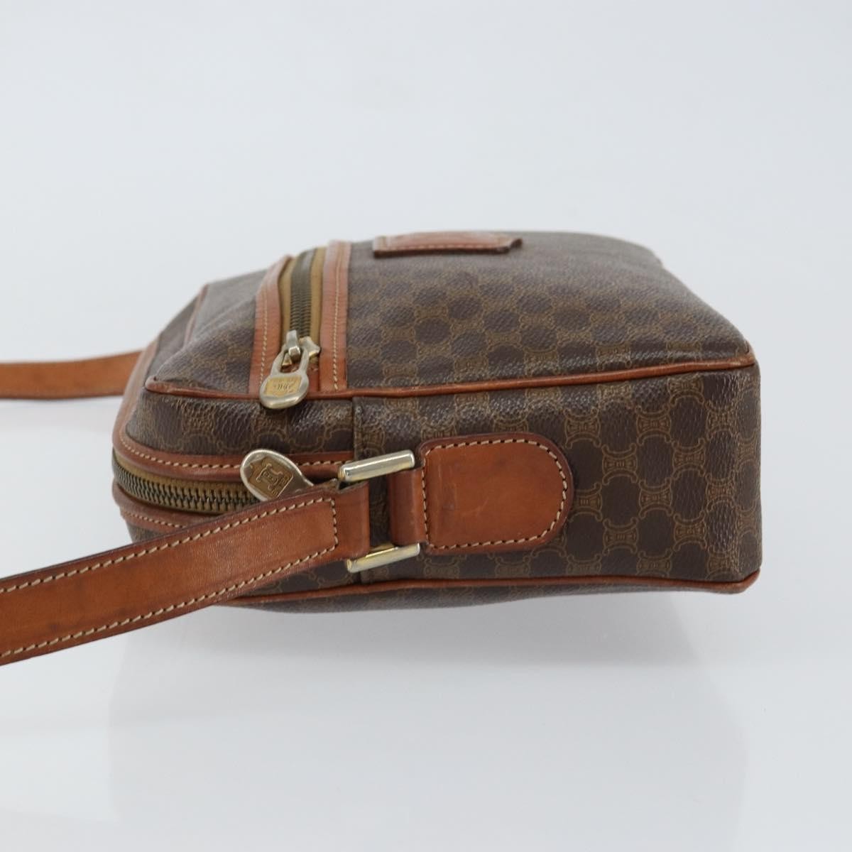 Celine Macadam Shoulder Bag - Brown/Gold, PVC Leather