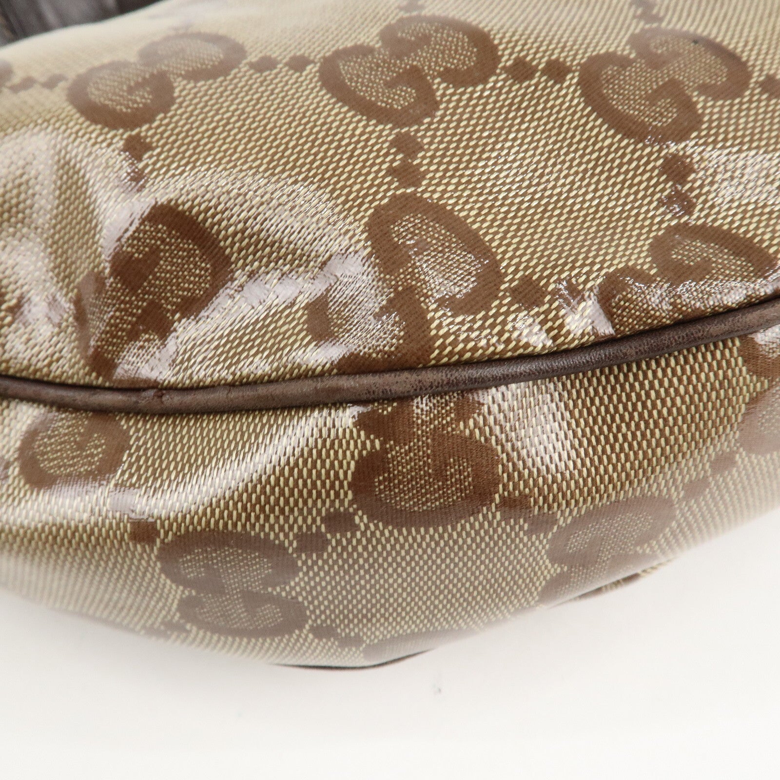 Gucci Shoulder Bag - Beige/Brown, GG Crystal Leather