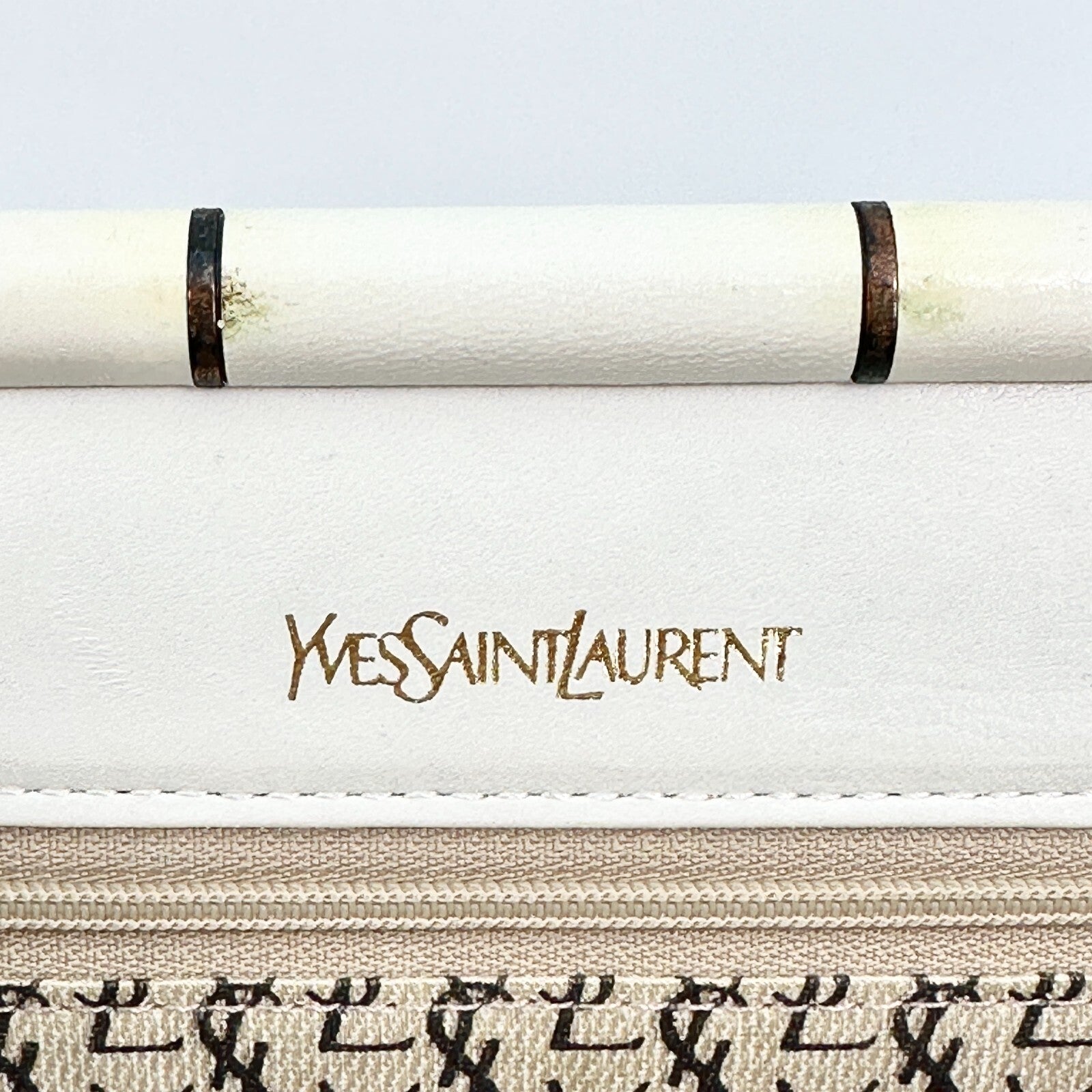 Saint Laurent Yves Saint Laurent Clutch Bag - Ivory, Leather