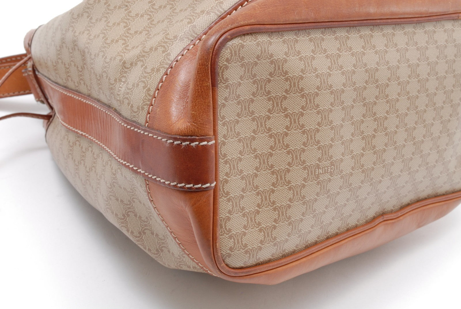 Celine Macadam Shoulder Bag - Beige, Leather