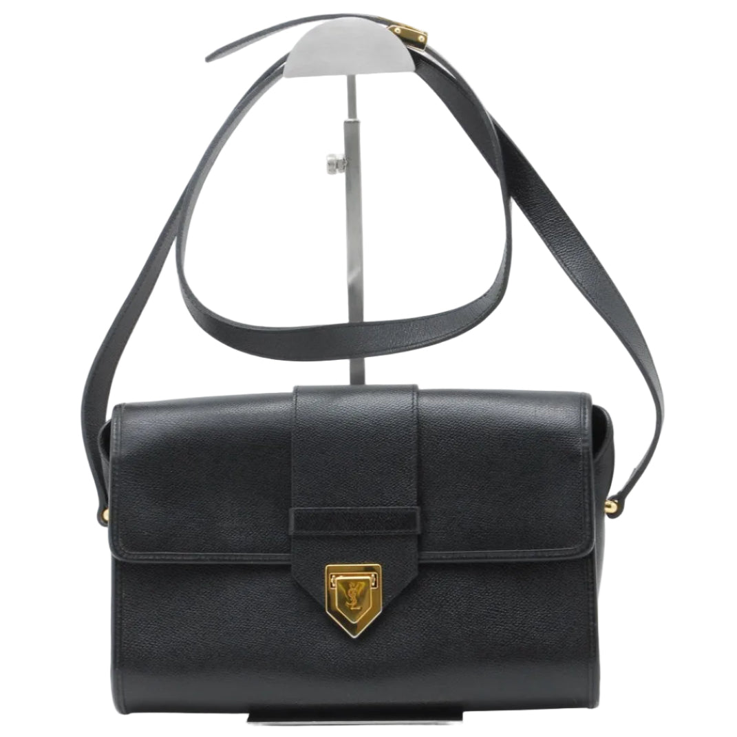 Saint Laurent Yves Saint Laurent Shoulder Cross Body Bag - Black, Leather