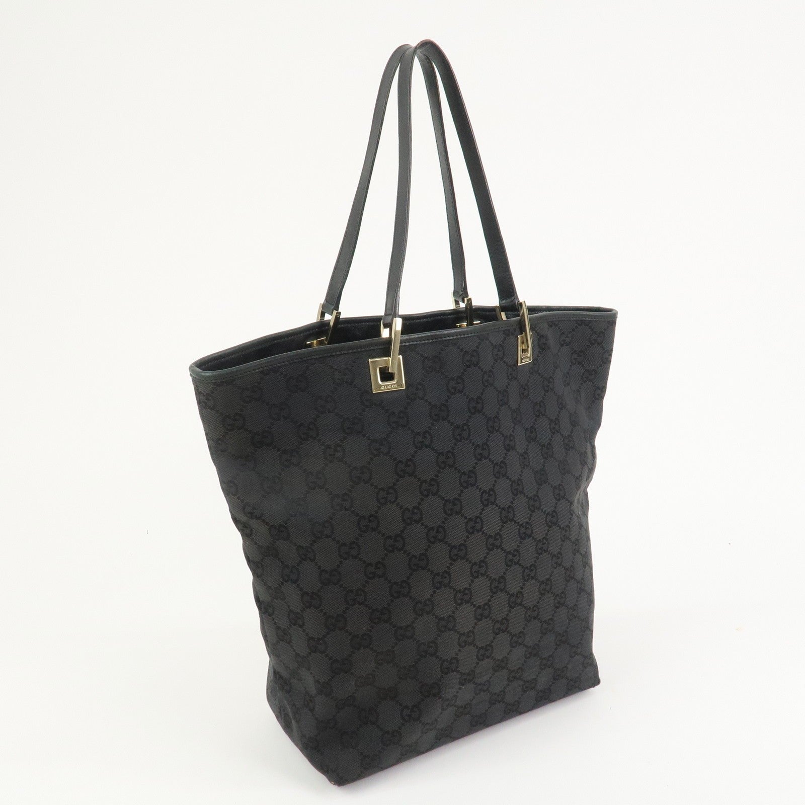 Gucci Tote Bag - Black, GG Canvas and Leather