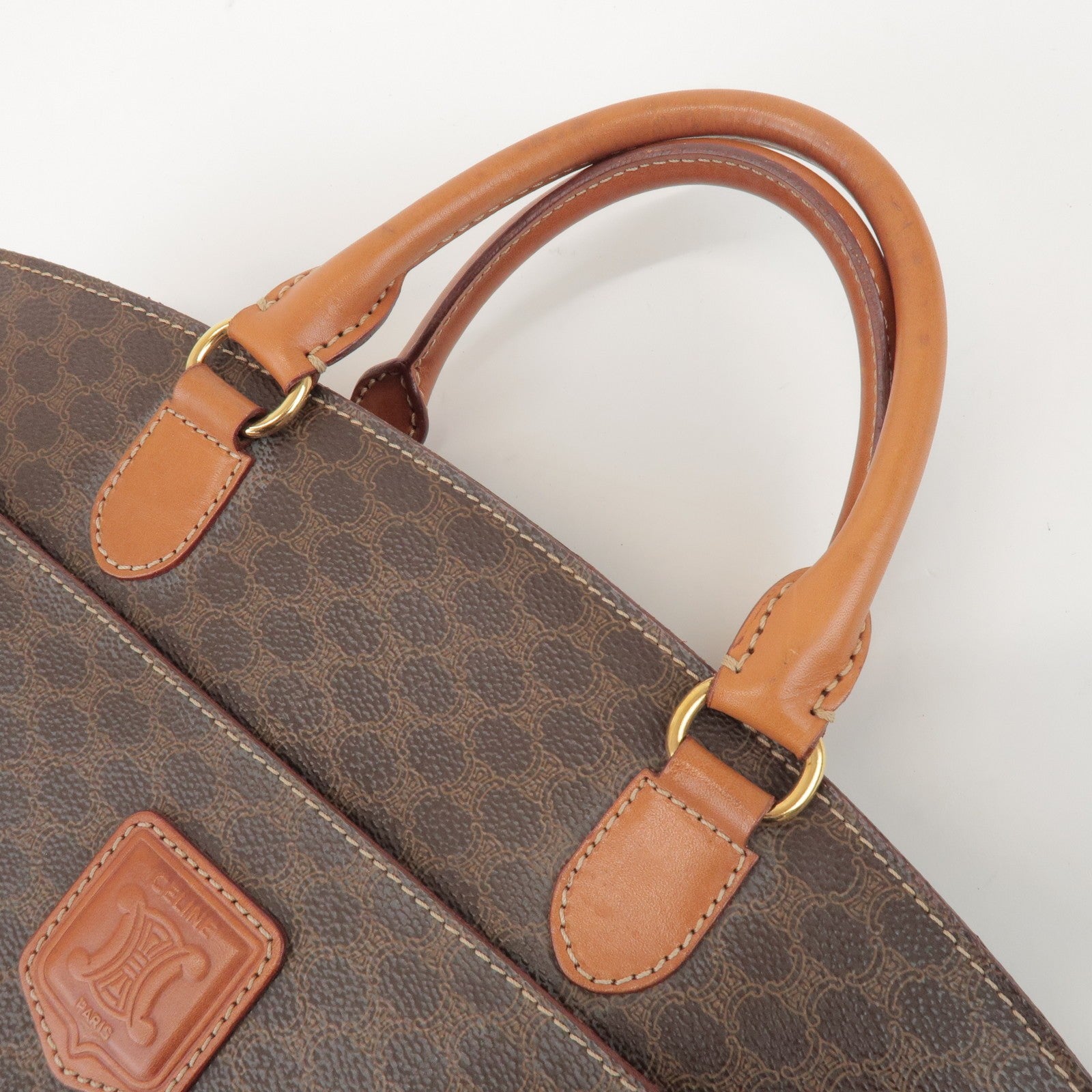 Celine Tote Bag Handbag - Brown, PVC Coated Canvas and Leather