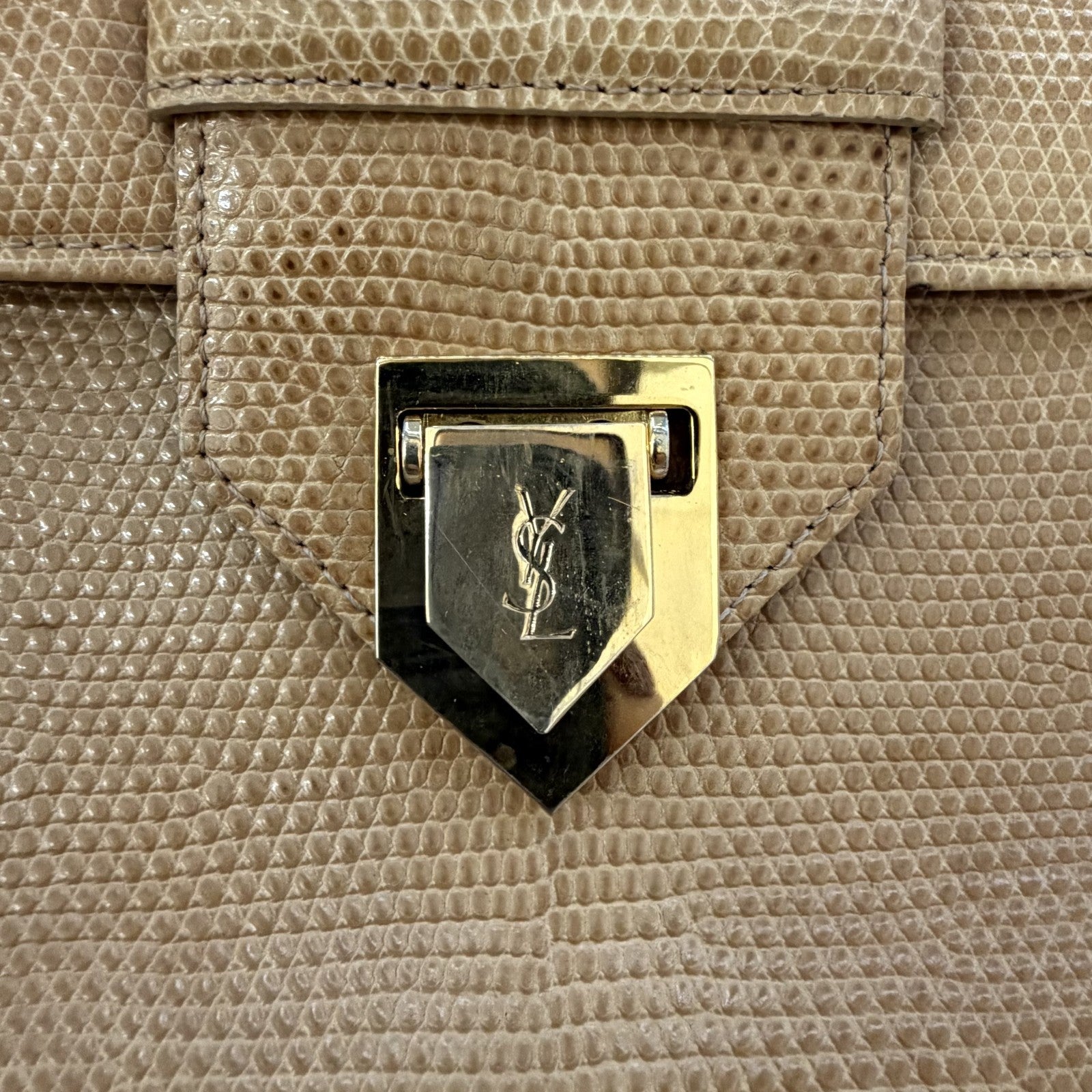 Saint Laurent Yves Vintage Shoulder Bag - Beige, Leather
