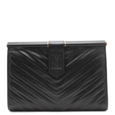 Saint Laurent Yves Saint Laurent Clutch Bag - Black, Leather