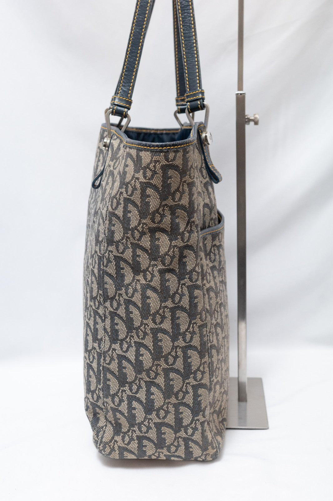 Dior Trotter Shoulder Tote Bag - Navy, Canvas