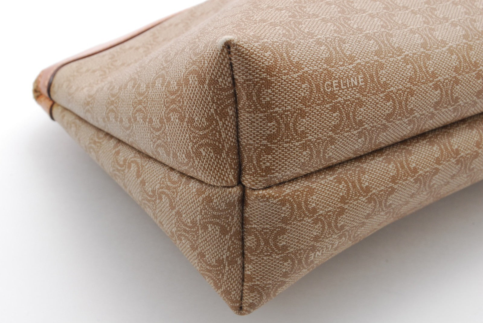 Celine C Charm Clutch Bag - Beige Brown, PVC
