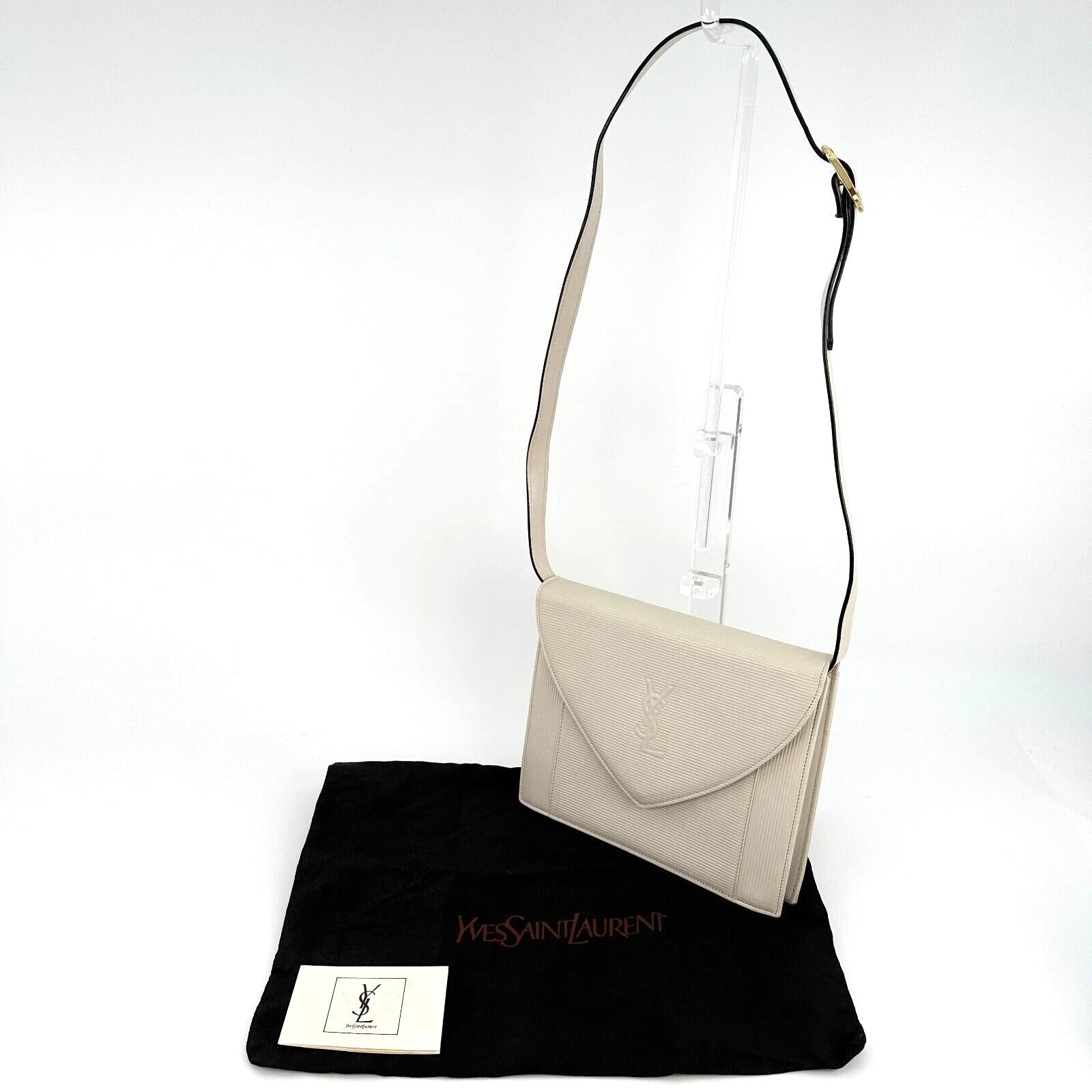 Yves Saint Laurent YSL Shoulder Bag - Ivory, Leather
