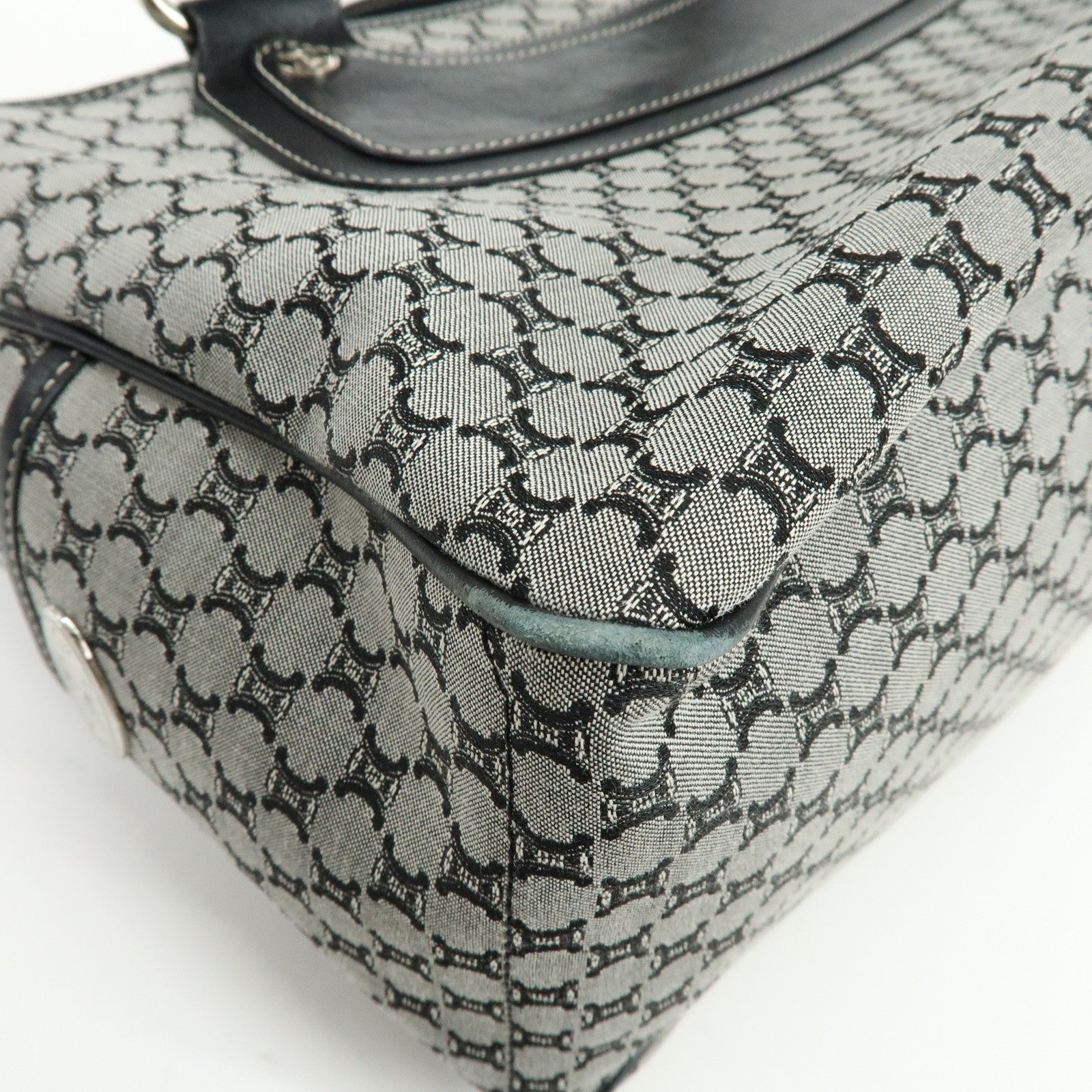 Celine Macadam Boogie Hand Bag - Navy, Canvas Leather