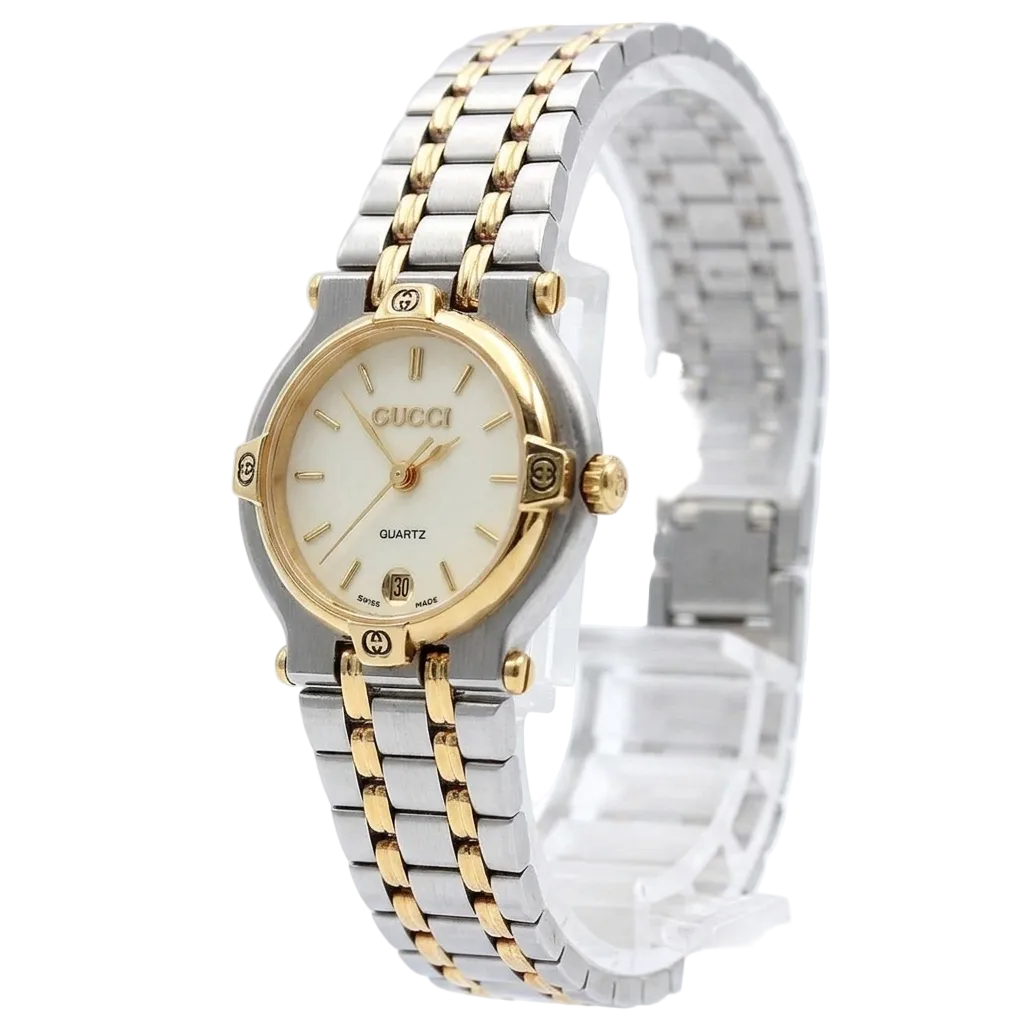 Gucci 9000L Wristwatch - White, Stainless Steel