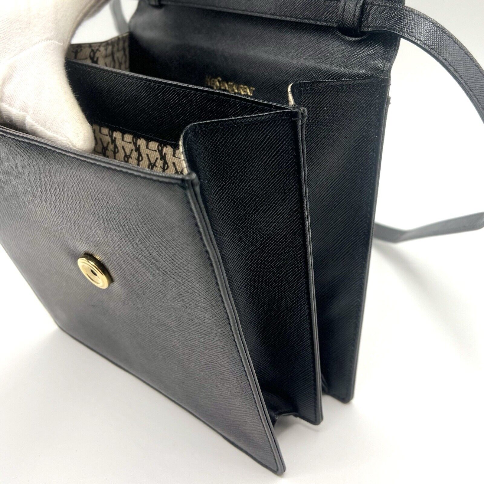 Saint Laurent YSL Shoulder Bag - Black, Leather
