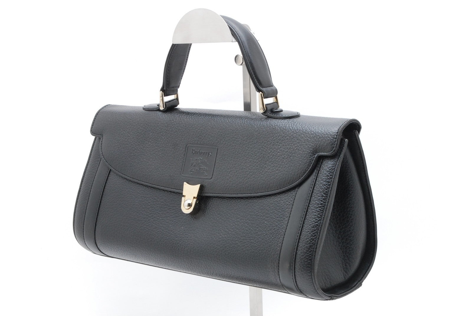 Burberry Nova Check Hand Tote Bag - Black, Leather