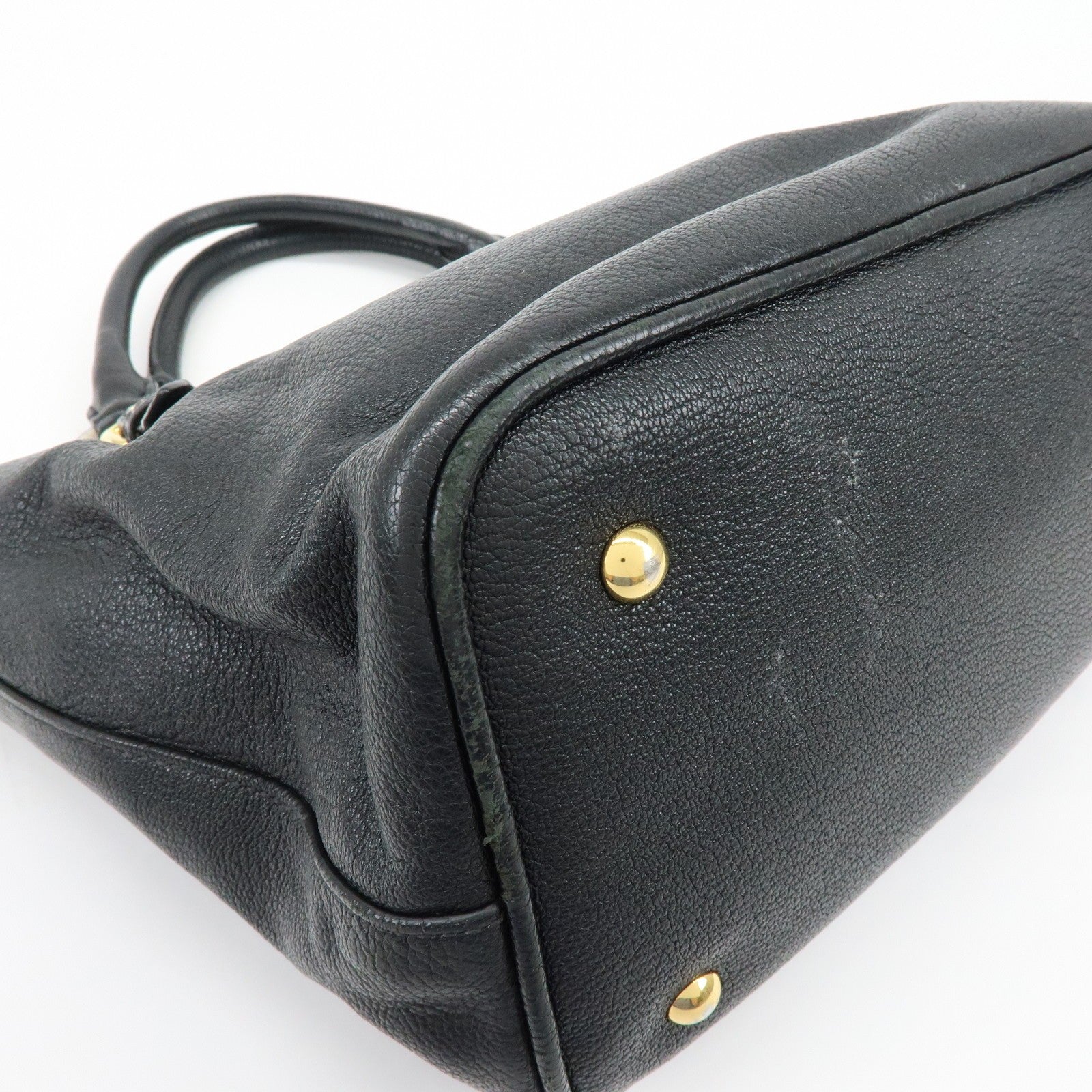 Miu Miu Madras Hand Bag - Black, Leather