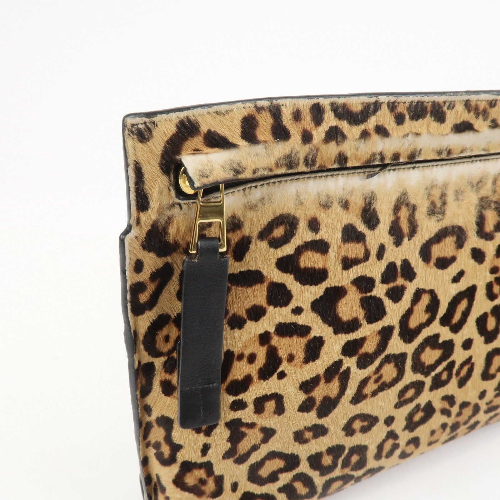 Loewe Anagram Logo Clutch Bag - Leopard, Unborn Calf Leather