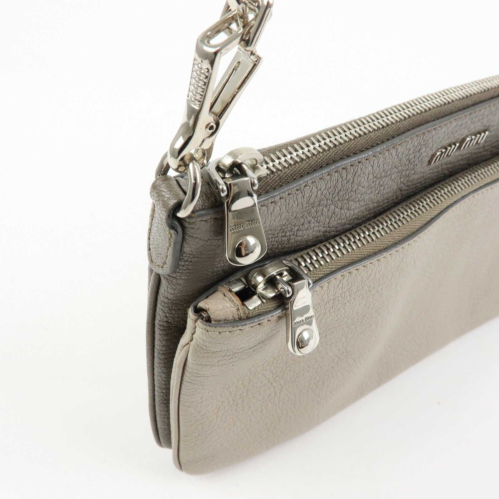 Miu Miu Madras 2Way Handbag - Greige, Leather