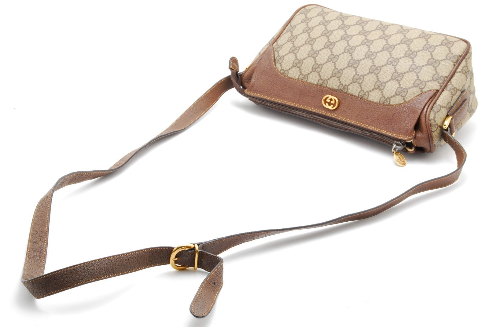 Gucci Vintage Shoulder Bag - Brown, PVC