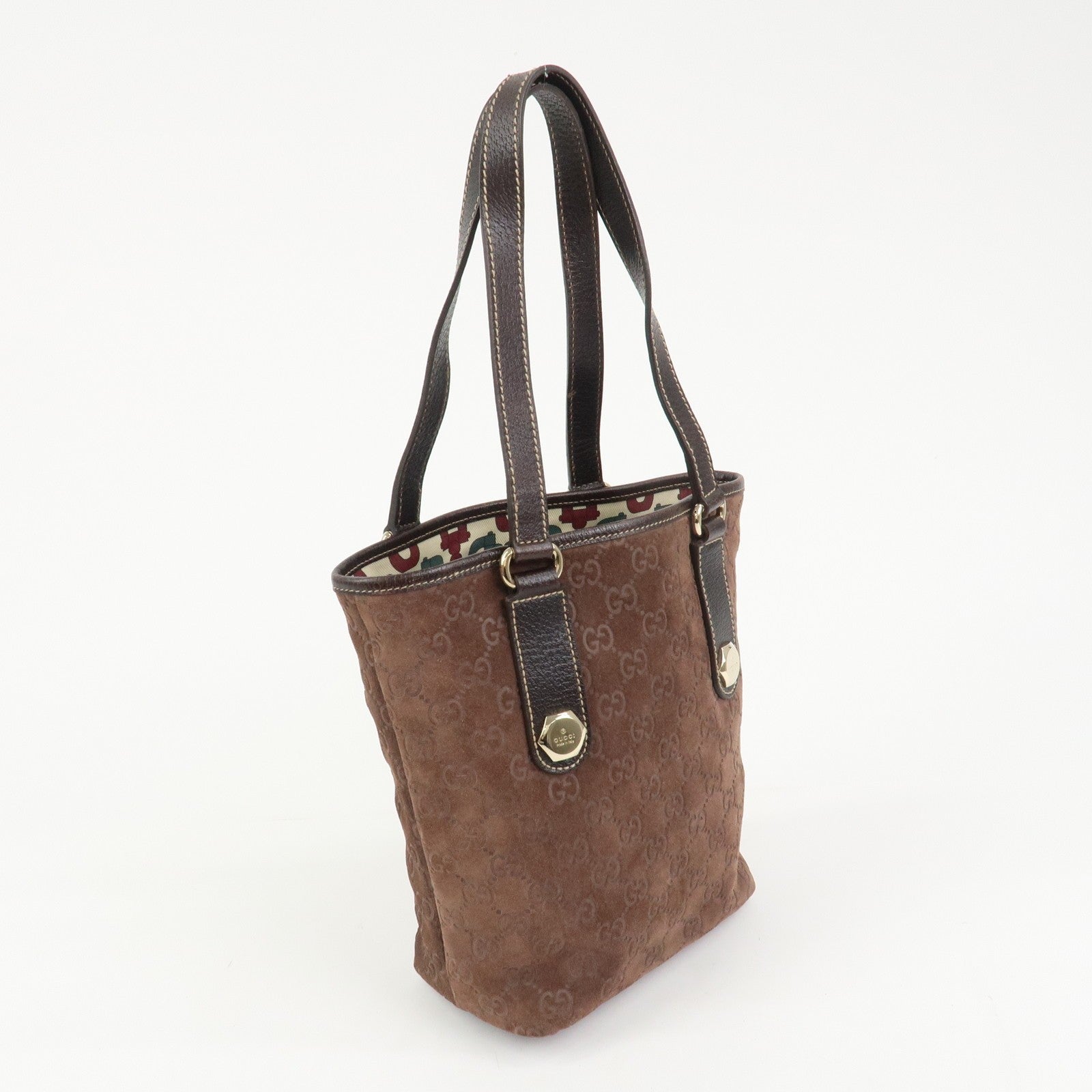 Gucci Tote Bag - Brown, Suede Leather