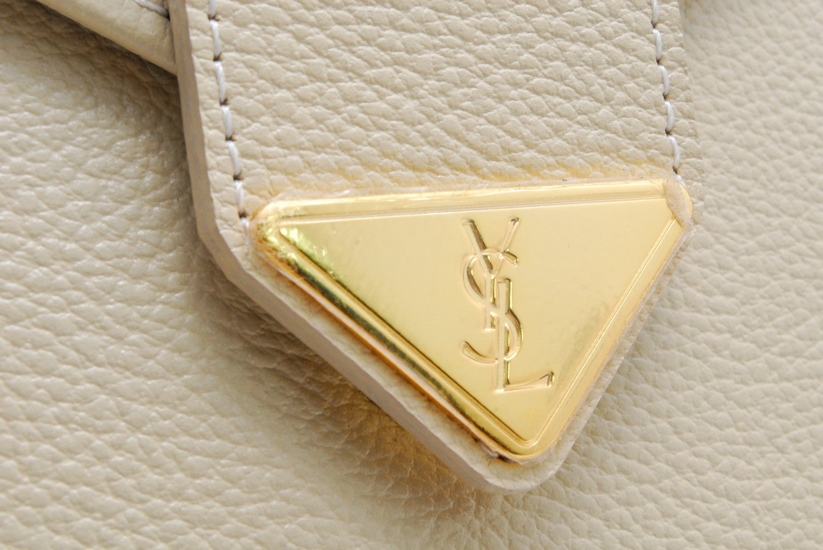 Saint Laurent Yves Saint Laurent Envelope Clutch Bag - Beige, Leather