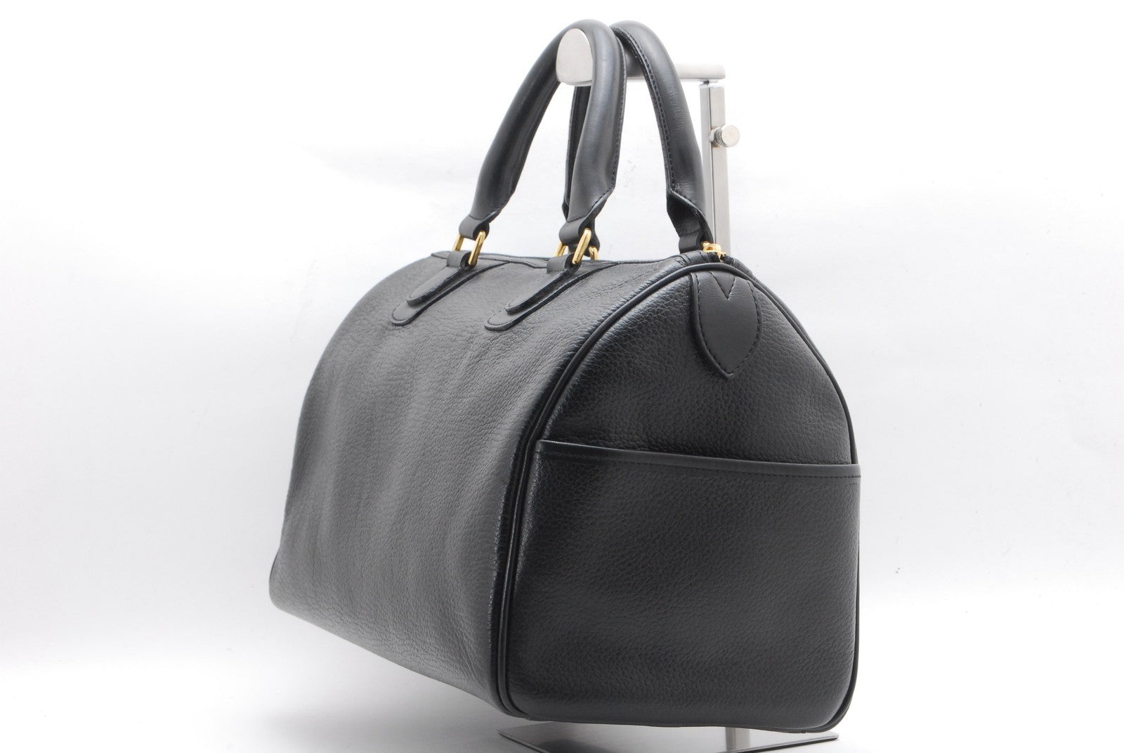 Burberry Nova Check Horse Handbag - Black, Leather