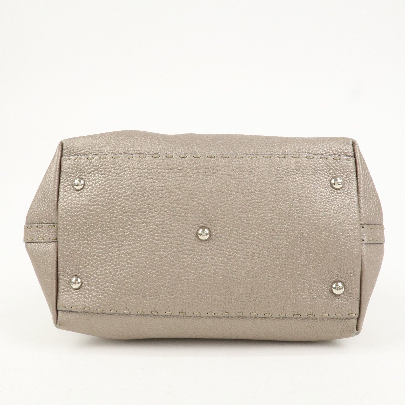 Fendi Hand Bag - Greige, Leather