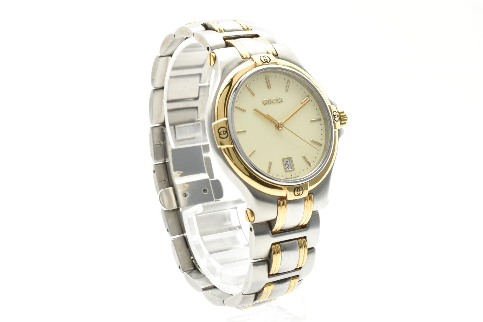 Gucci 9040M Wristwatch - Gold and Silver, Stainless Steel