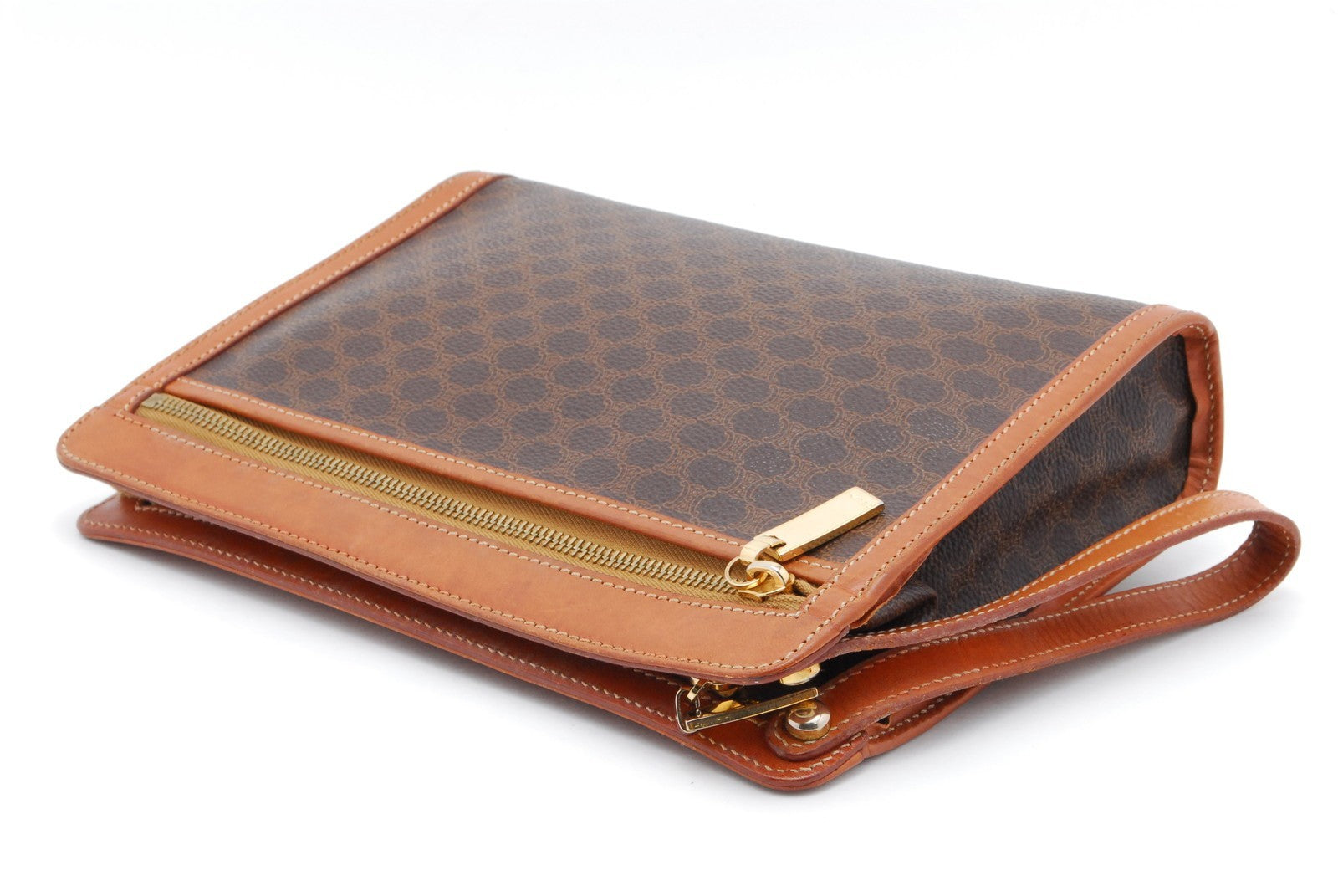 Celine Macadam Clutch Bag - Brown, PVC Leather