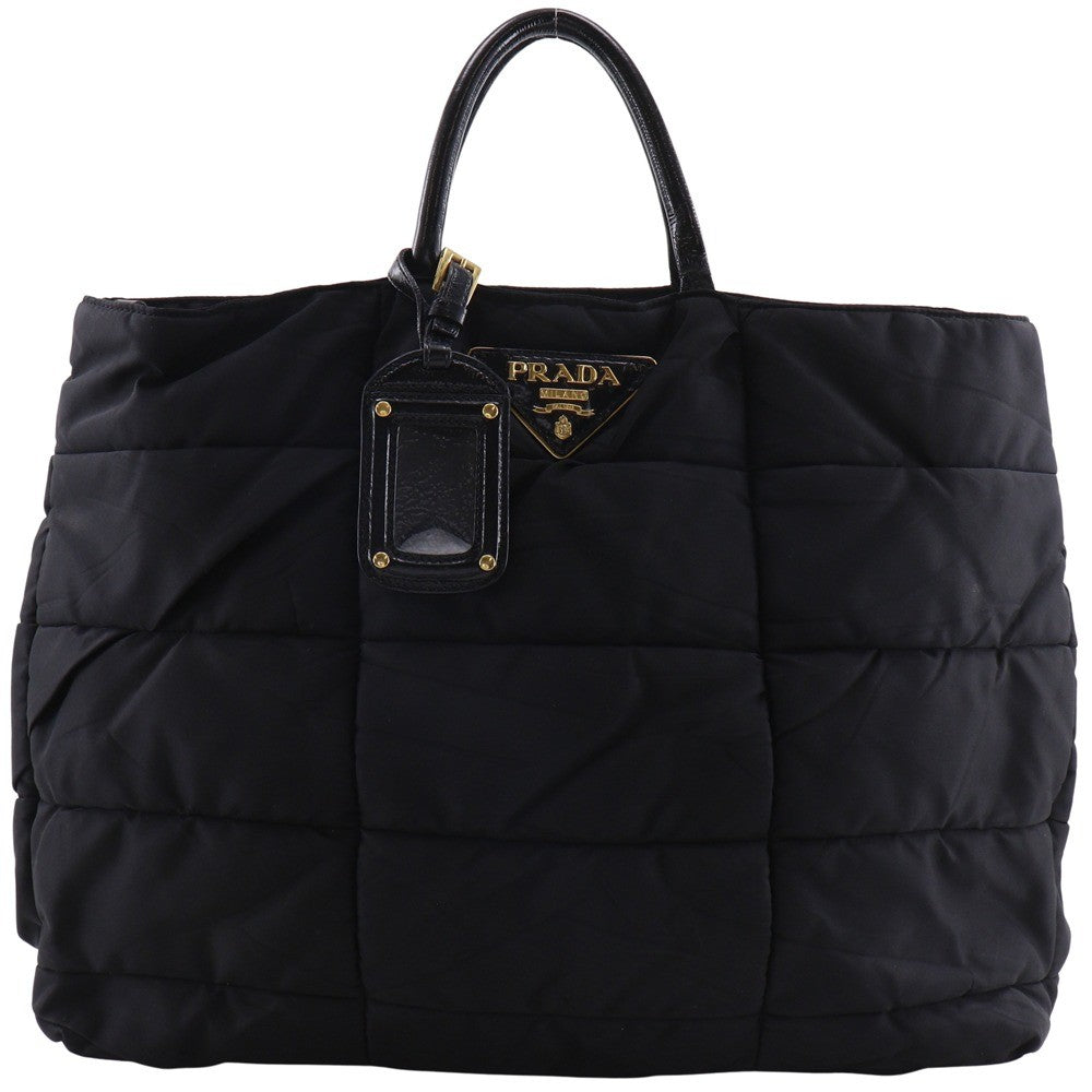 Prada Quilted Tote Handbag - Black, Nylon