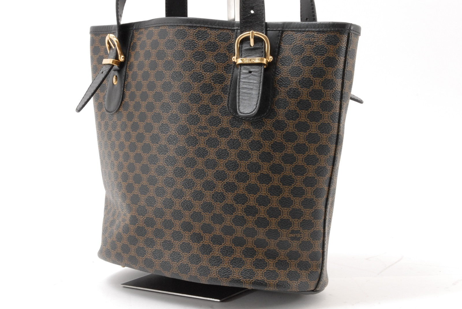 Celine Macadam Tote Bag - Black, PVC Coated Canvas