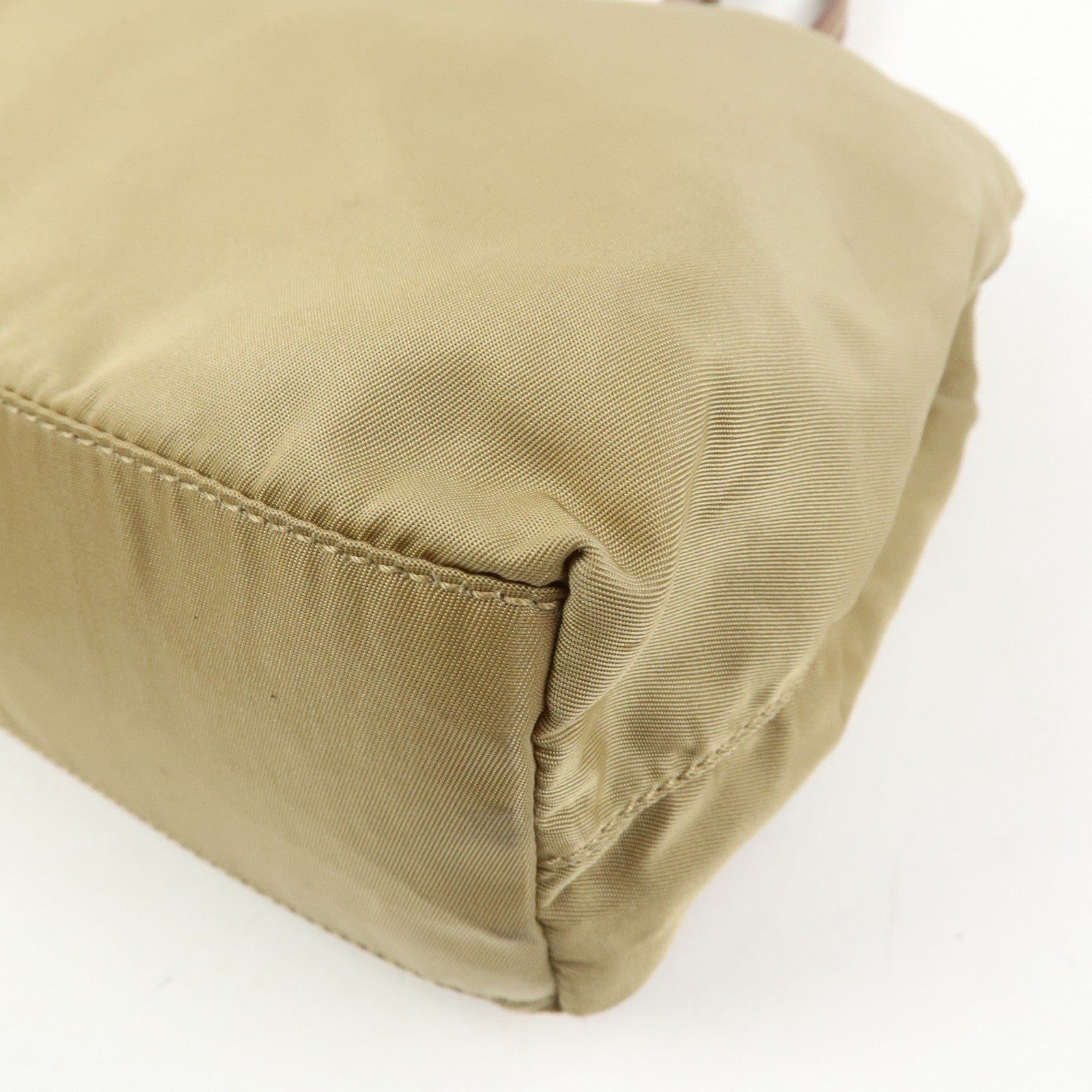 Prada Triangle Logo Tote Bag - Khaki, Nylon