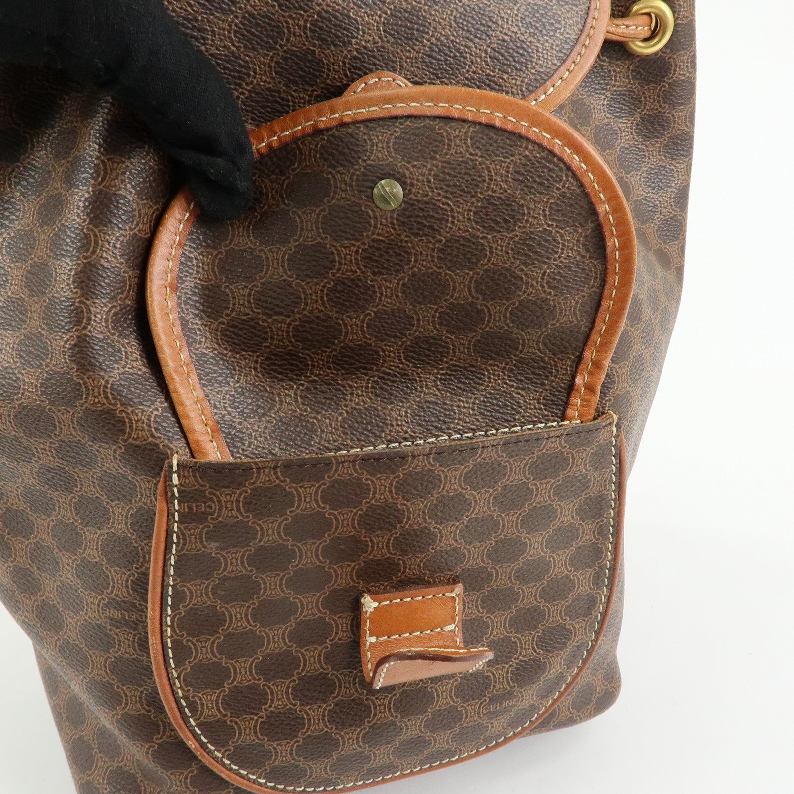 Celine Macadam Backpack - Brown, PVC Coated Canvas and Leather