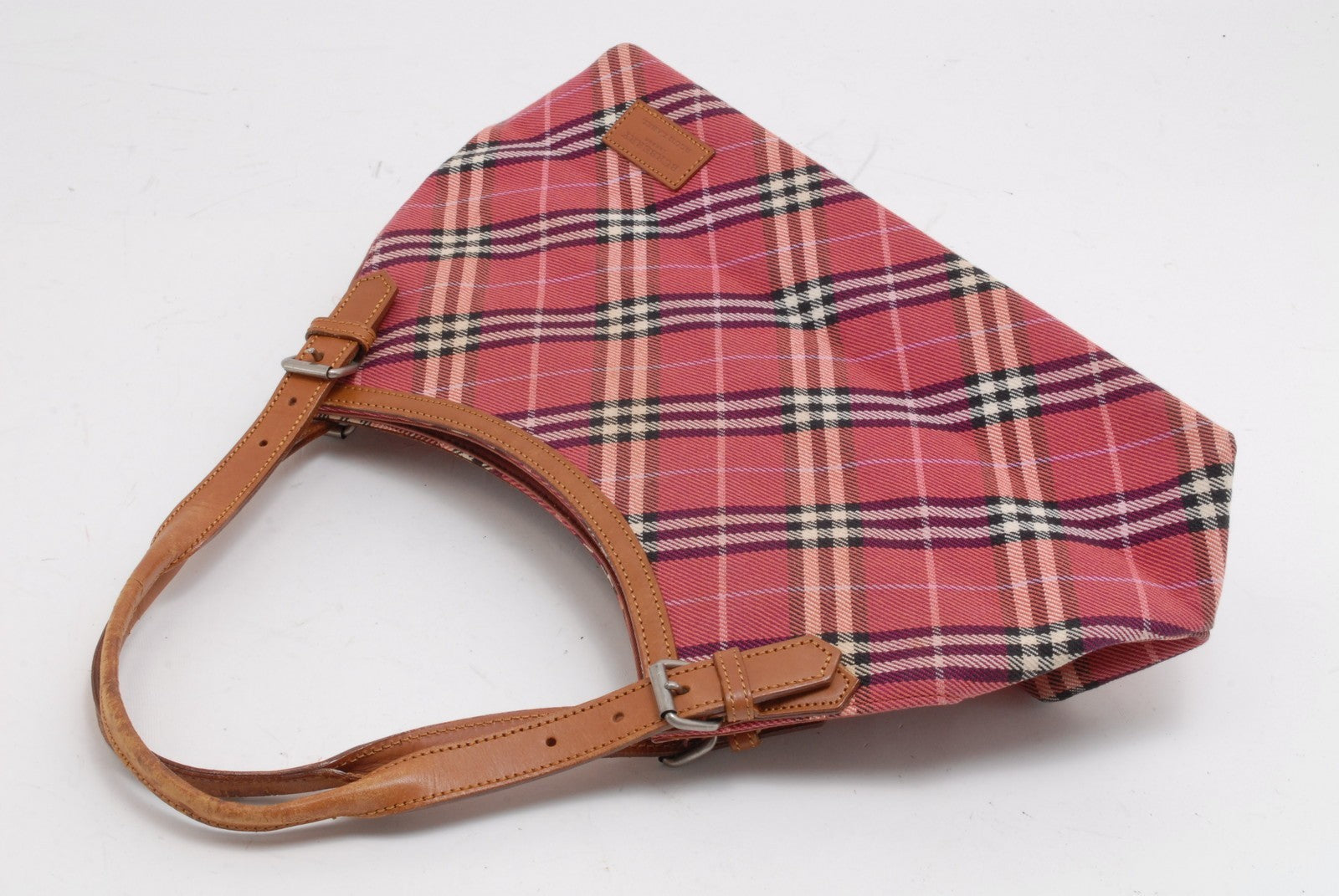Burberry Nova Check Shoulder Bag - Pink, Canvas