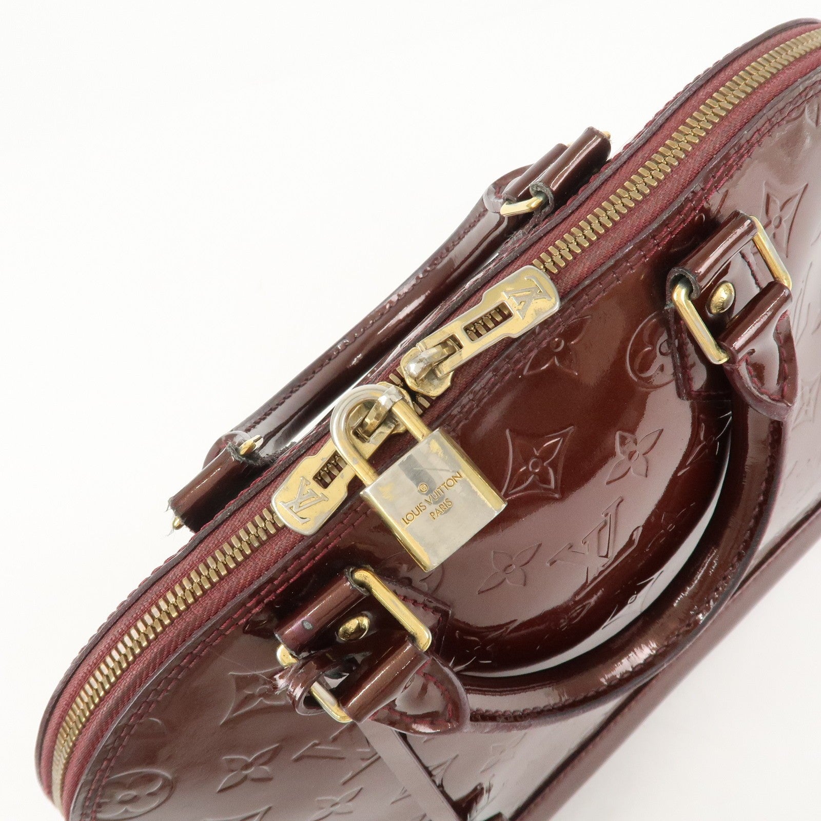 Louis Vuitton Monogram Vernis Alma PM Bag - Rouge Fauviste, Vernis Leather