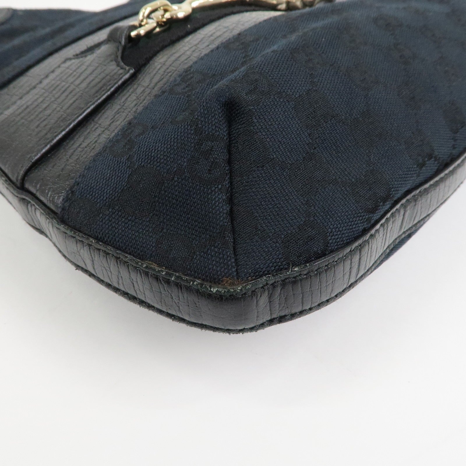 Gucci Horsebit Shoulder Bag - Black, Canvas