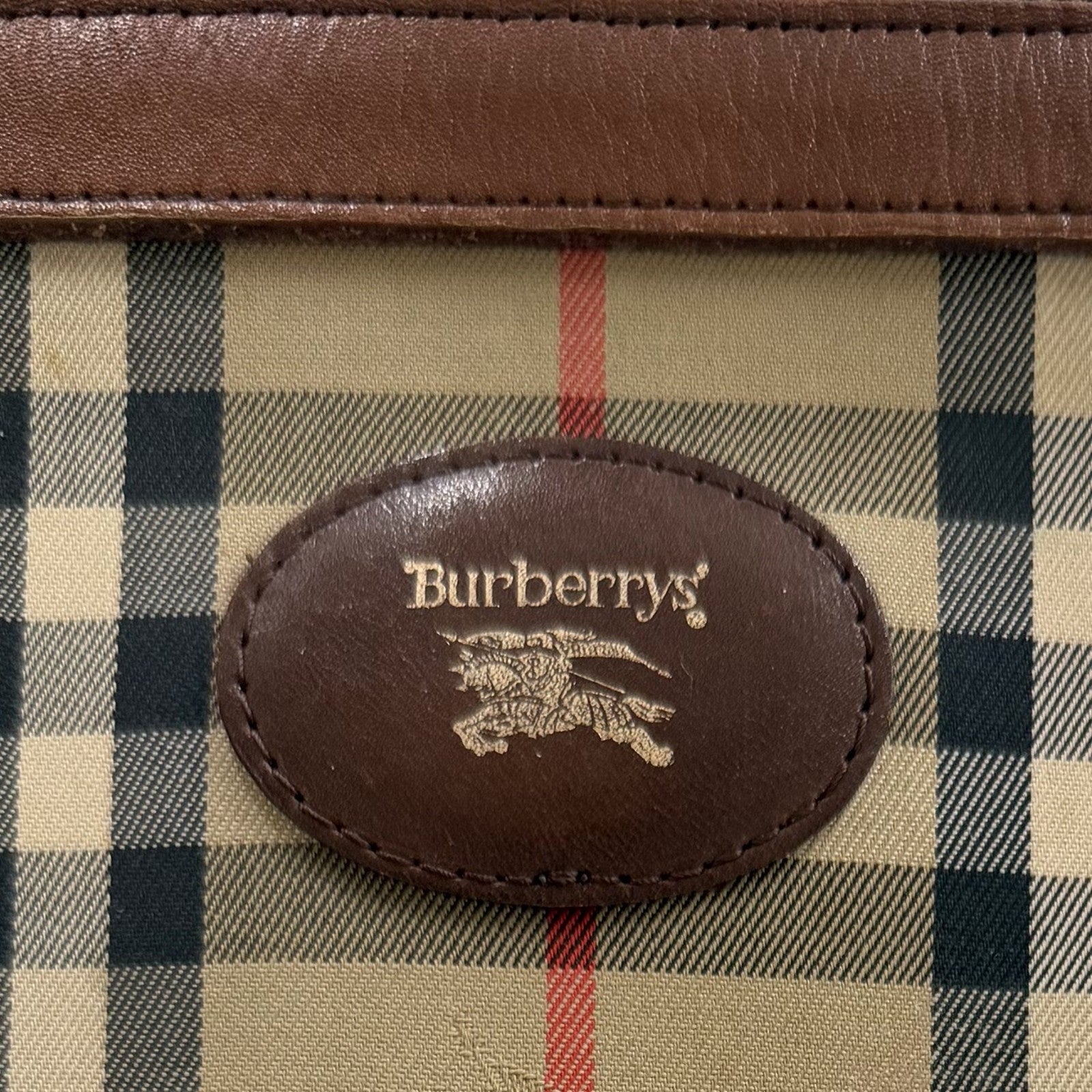 Burberry Nova Check Shadow Horse Shoulder Bag - Brown, Canvas