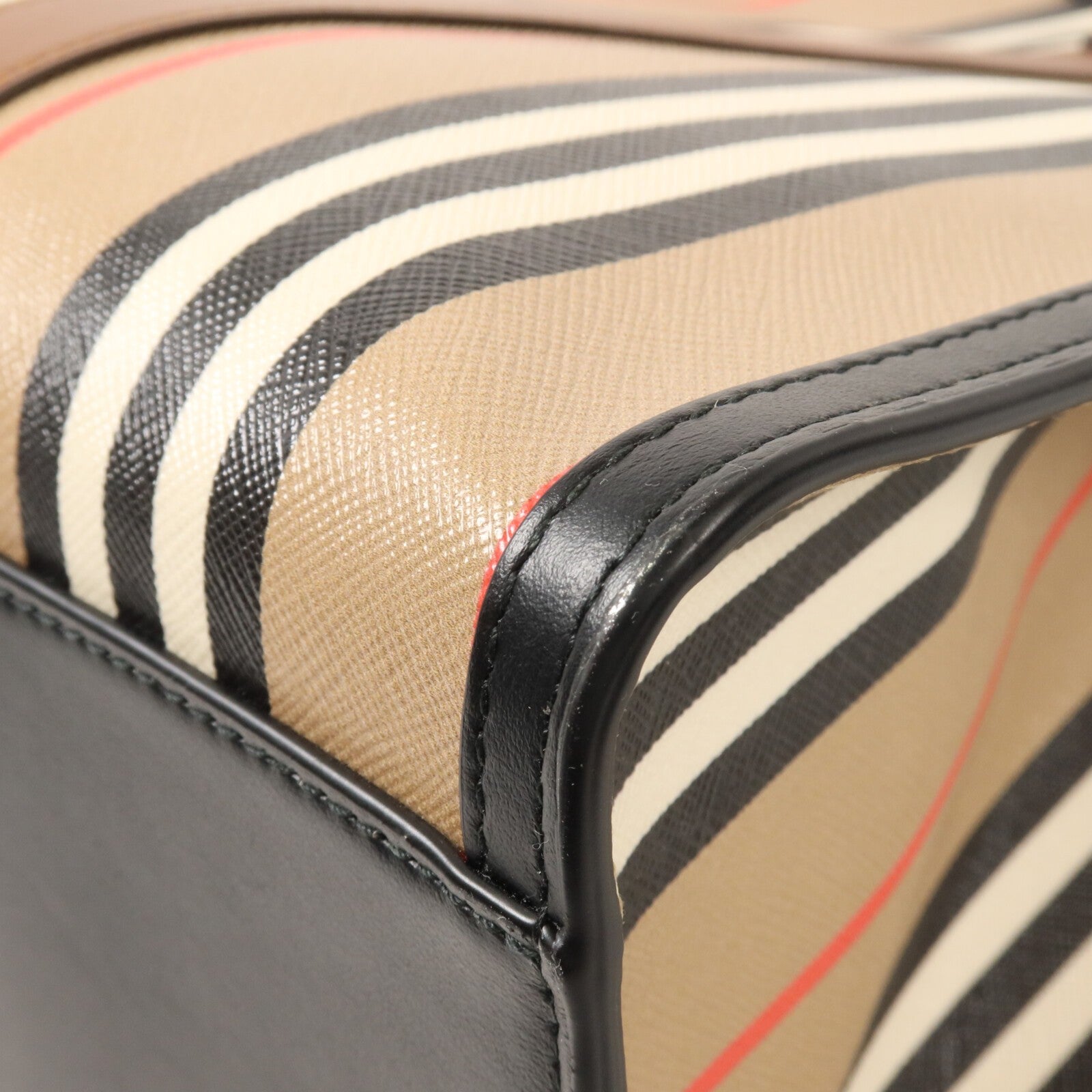 Burberry Tote Bag - Beige/Black/Brown, PVC Coated Canvas