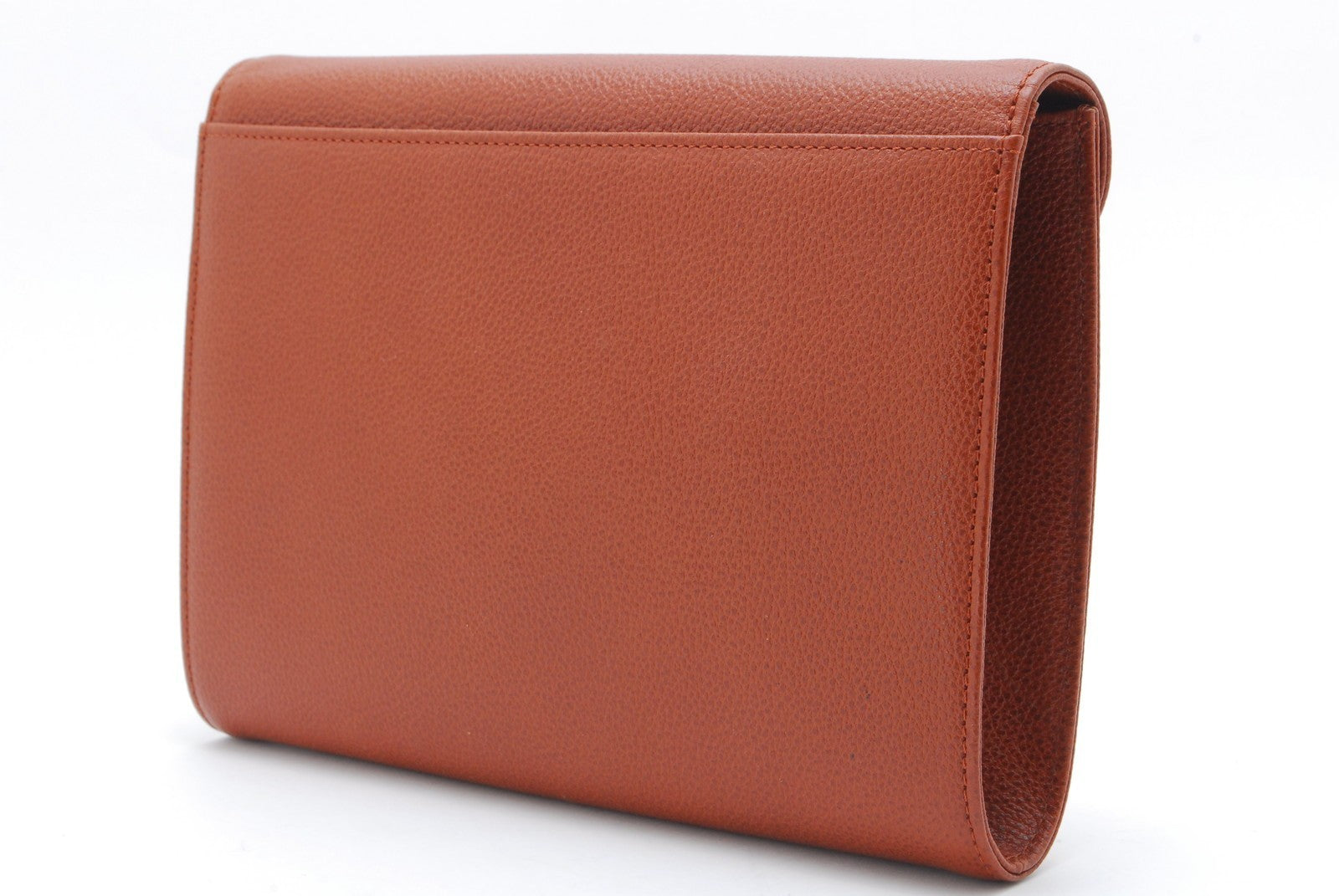 Saint Laurent Yves Clutch - Brown, Leather