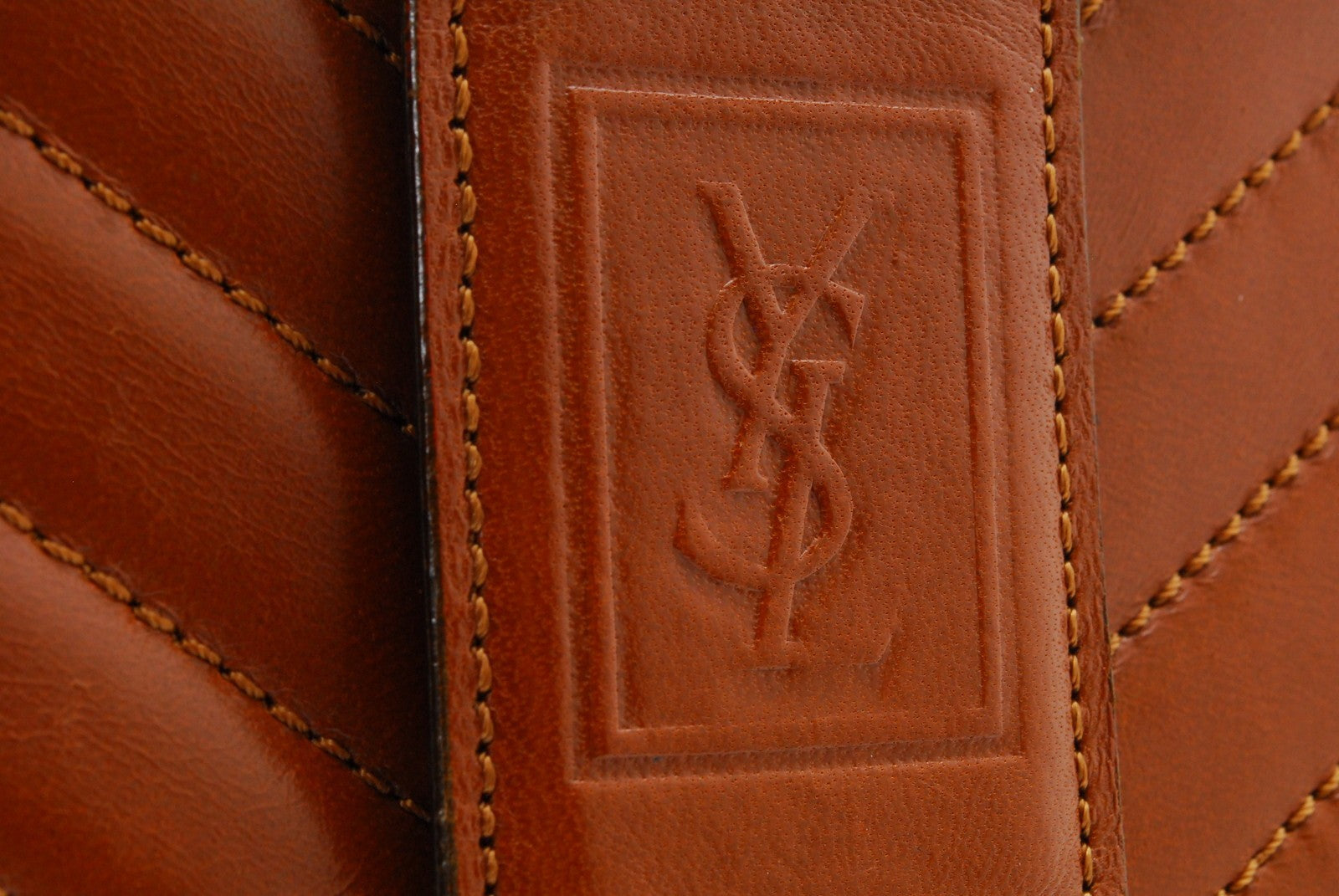 Saint Laurent Yves Saint Laurent Clutch Bag - Brown, Leather