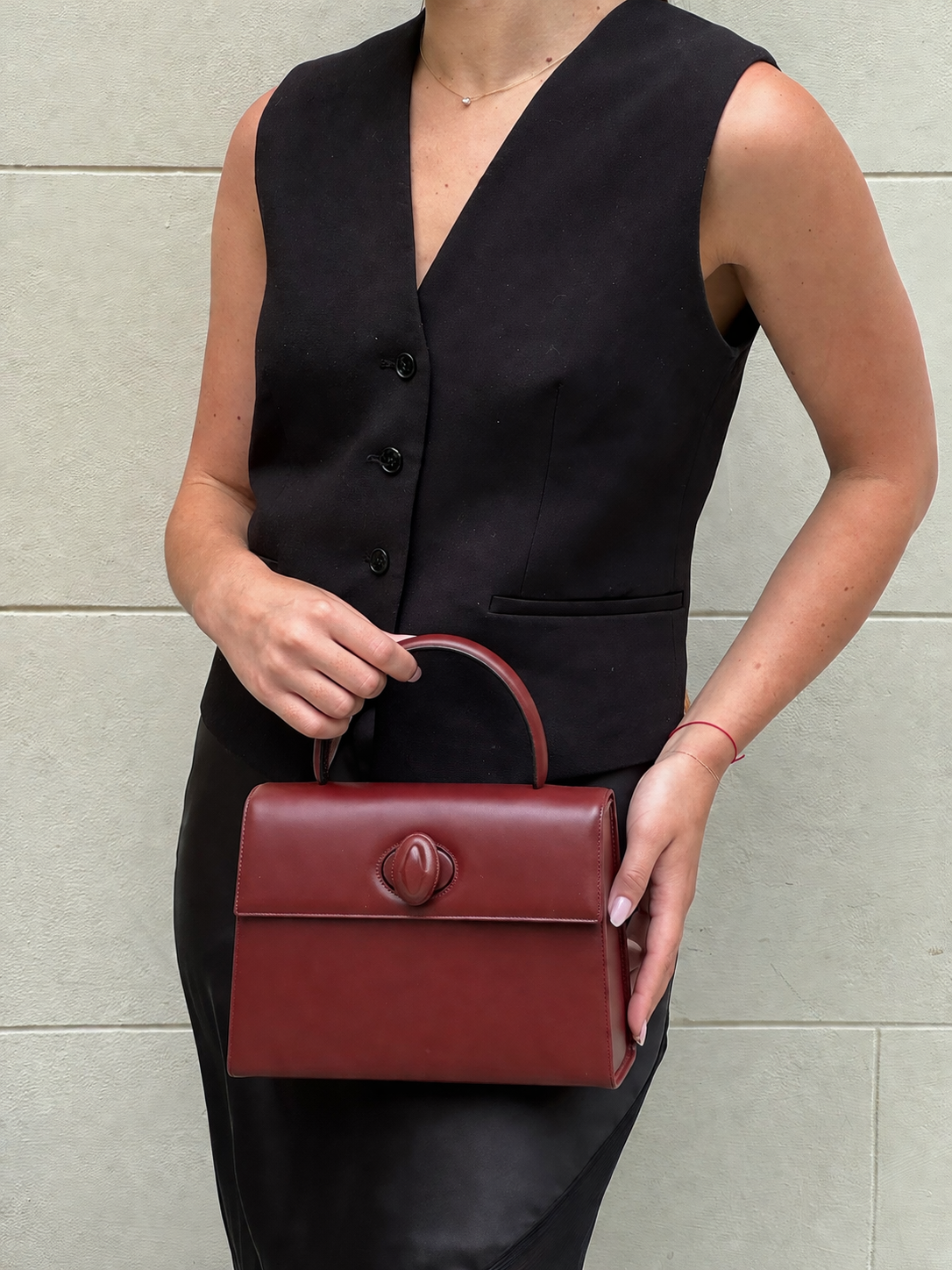Cartier Must Hand Bag - Bordeaux, Leather