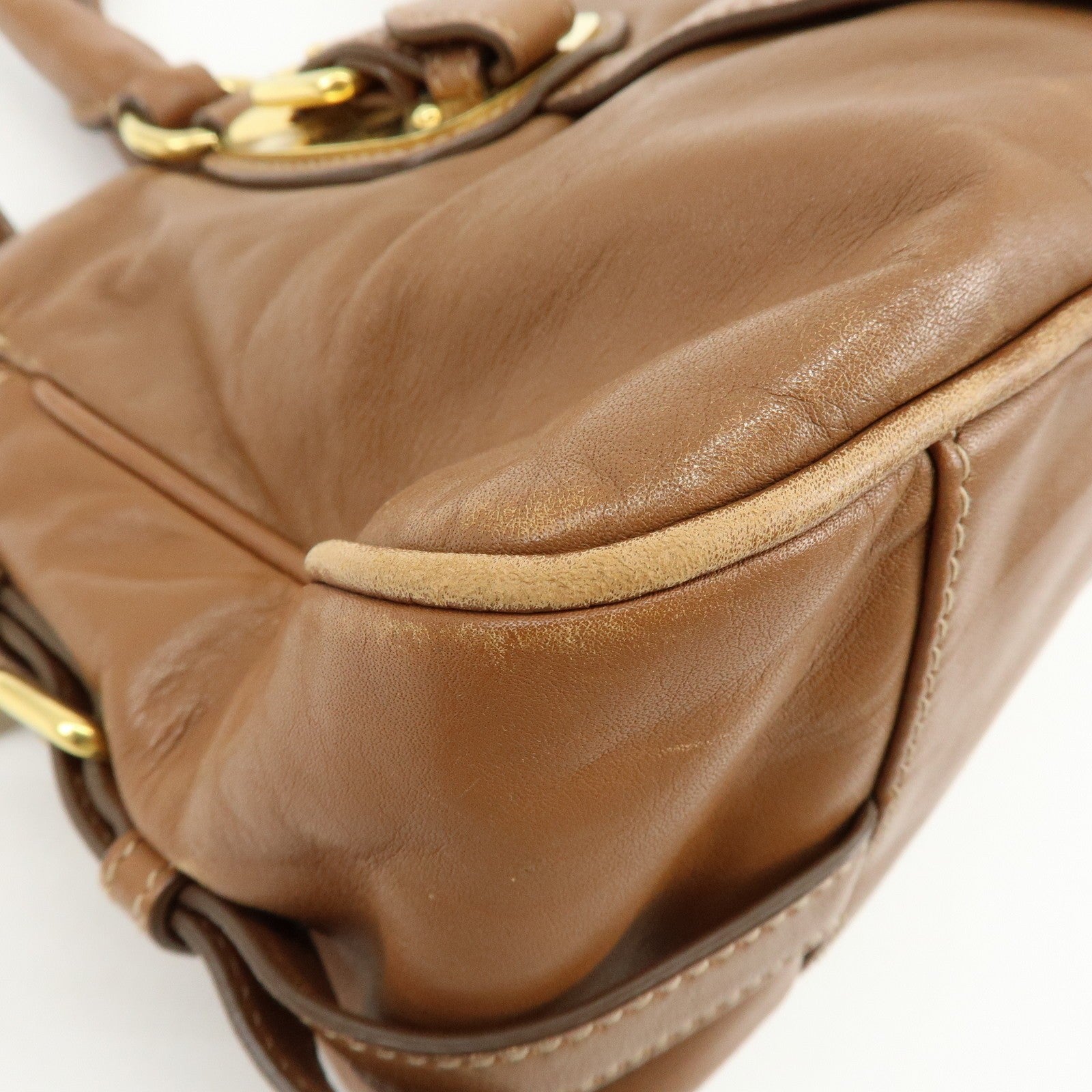 Prada 2Way Bag Handbag - Brown, Leather