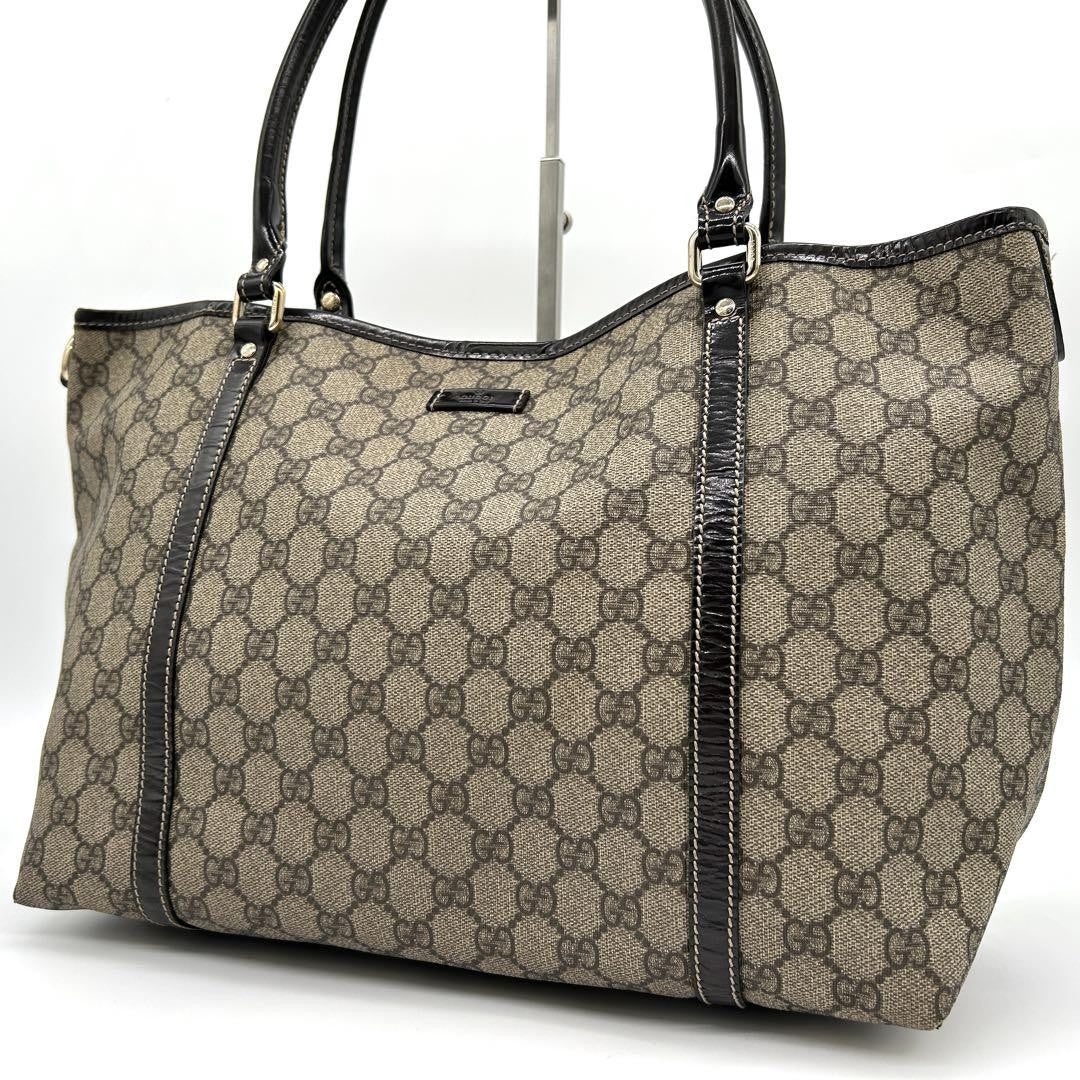 Gucci GG Supreme Tote Bag - Beige, PVC Enamel