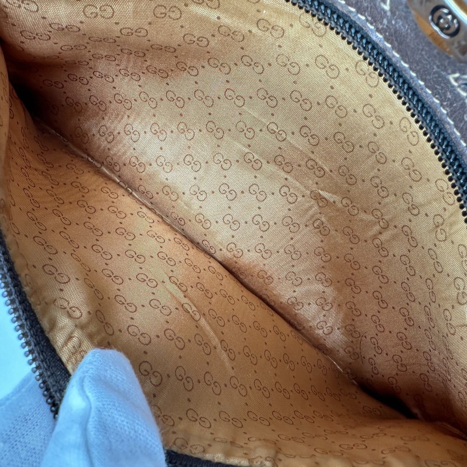 Gucci Sherry Shoulder Bag - Brown, PVC/Leather