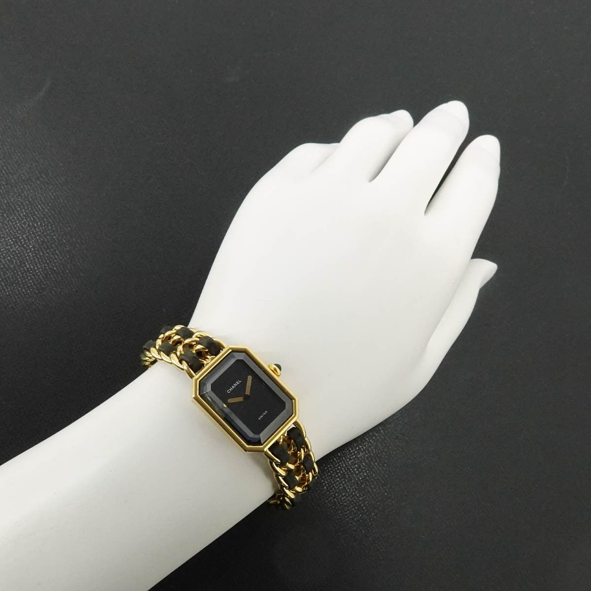 CHANEL Premiere Size L H0001 Watch - Black, Stainless steel/Leather