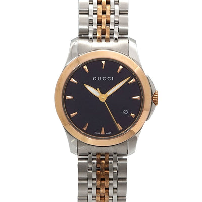 Gucci G Timeless 126.5 Wristwatch - Black, Stainless steel