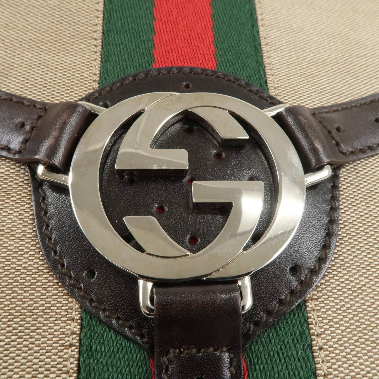 Sherry Interlocking G Canvas Leather