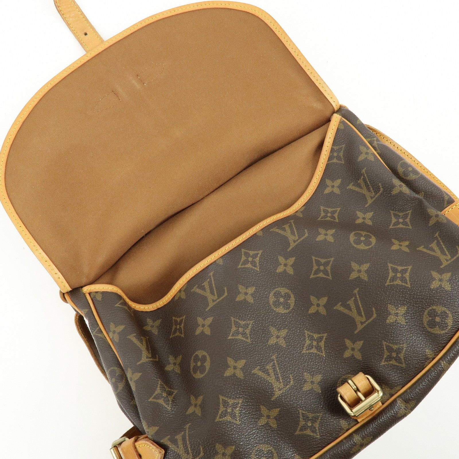 Louis Vuitton Monogram Saumur 30 Canvas Shoulder Bag Brown