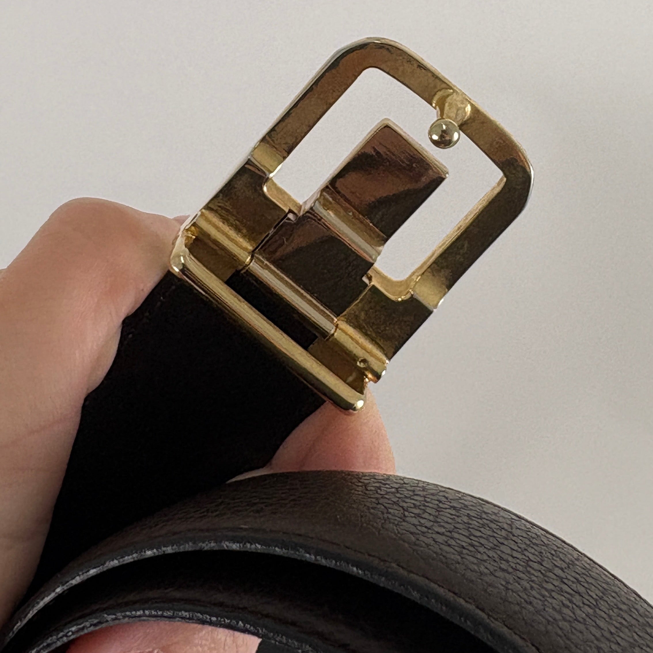 Saint Laurent Brown Leather Belt