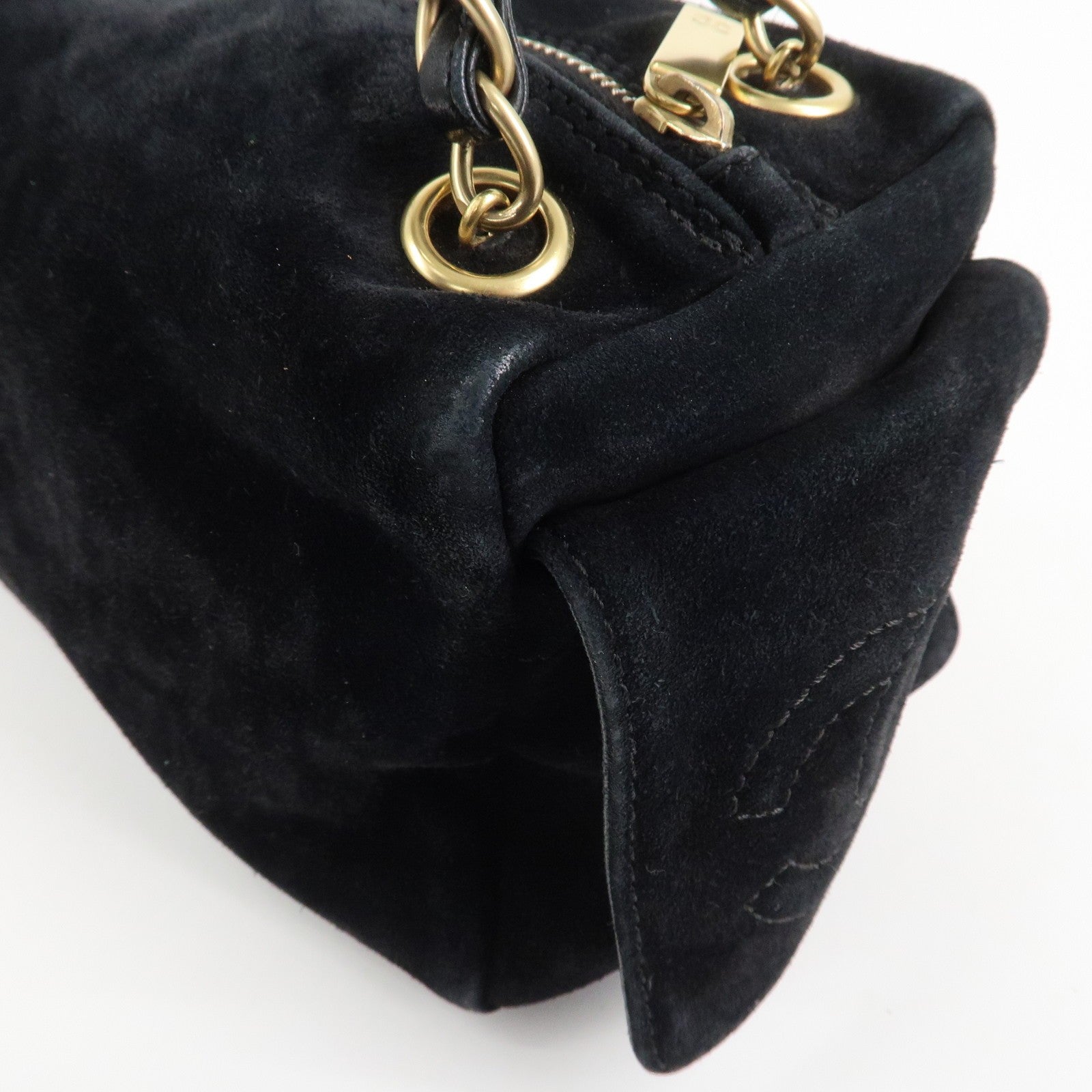 Chanel COCO Mark Shoulder Bag - Black, Suede Leather