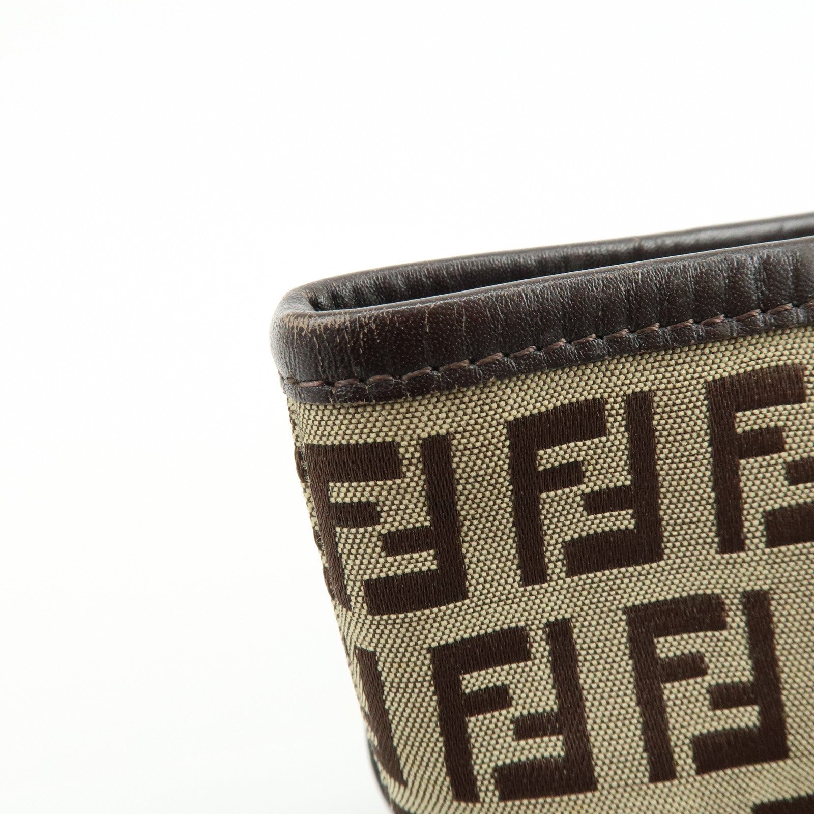Fendi Zucchino Tote Bag - Brown, Canvas, Leather